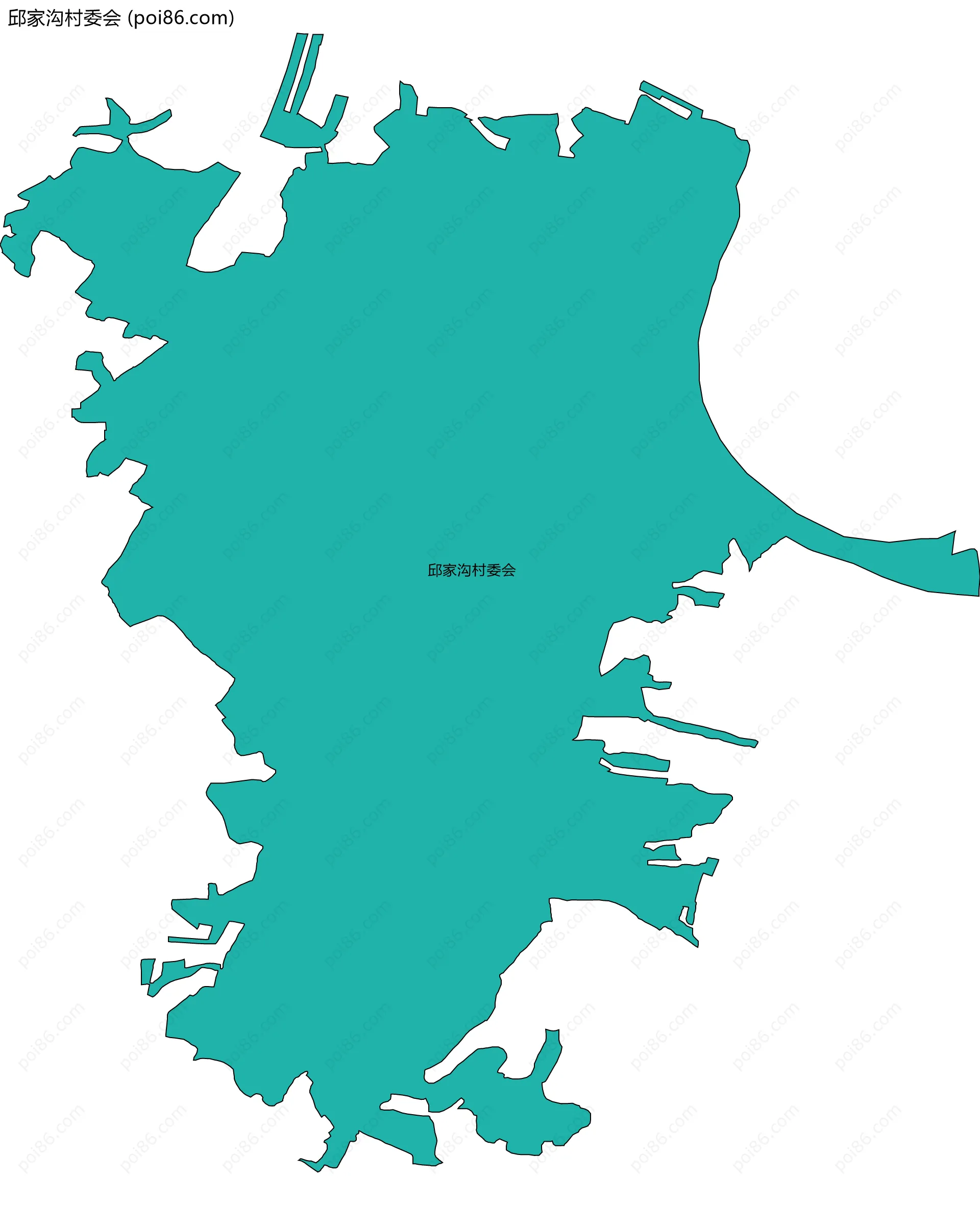 邱家沟村委会边界地图