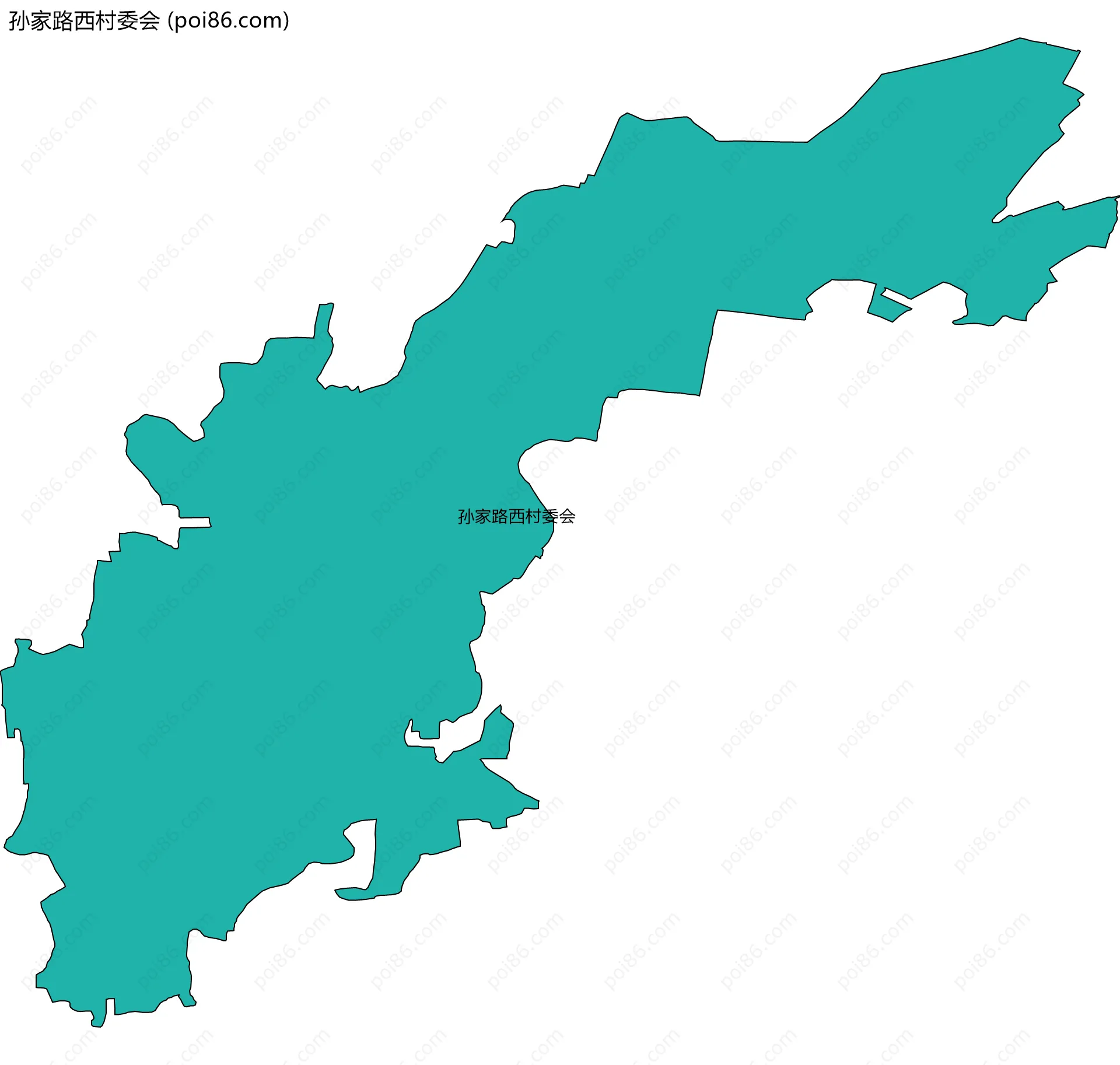 孙家路西村委会边界地图