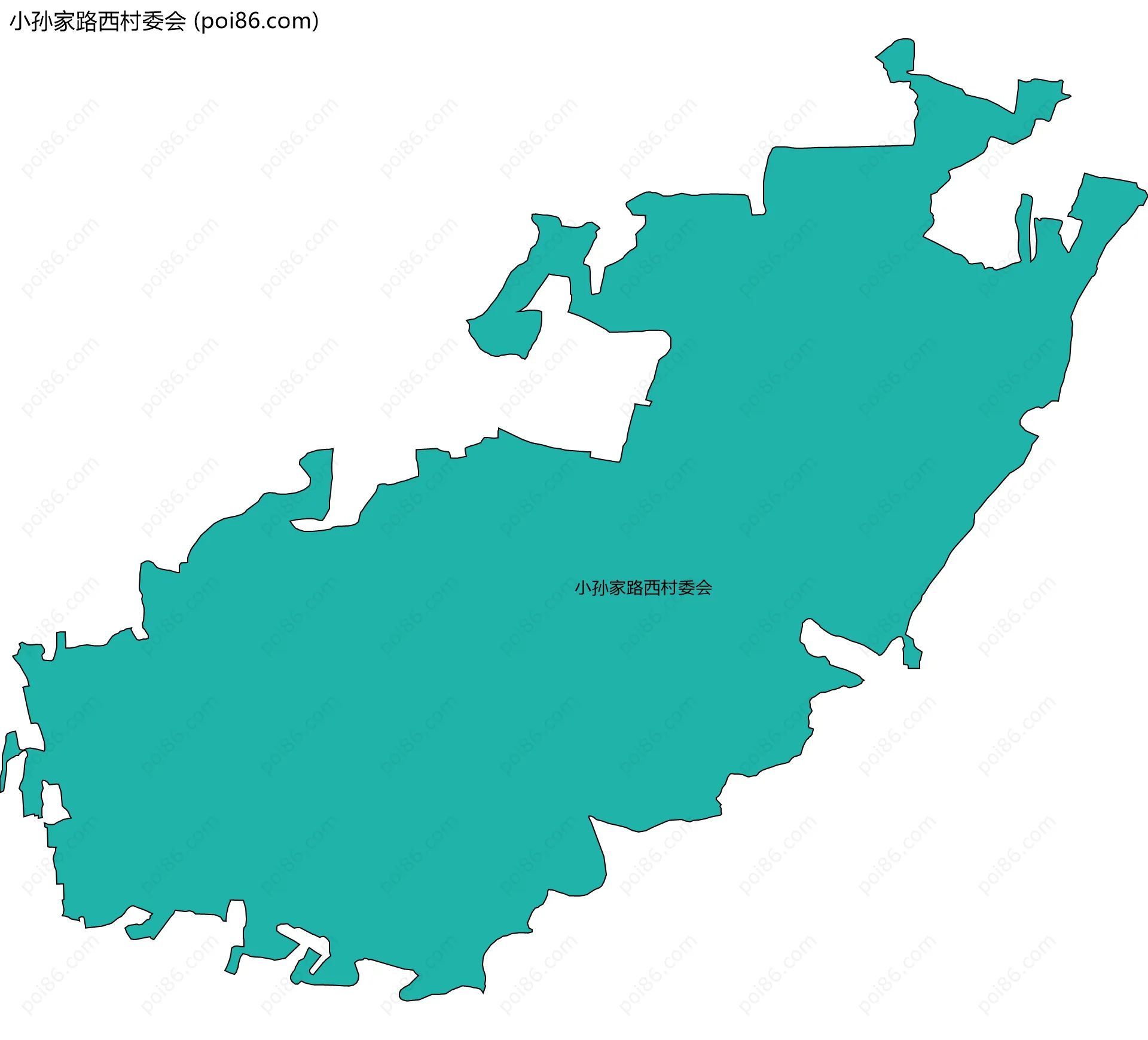 小孙家路西村委会边界地图