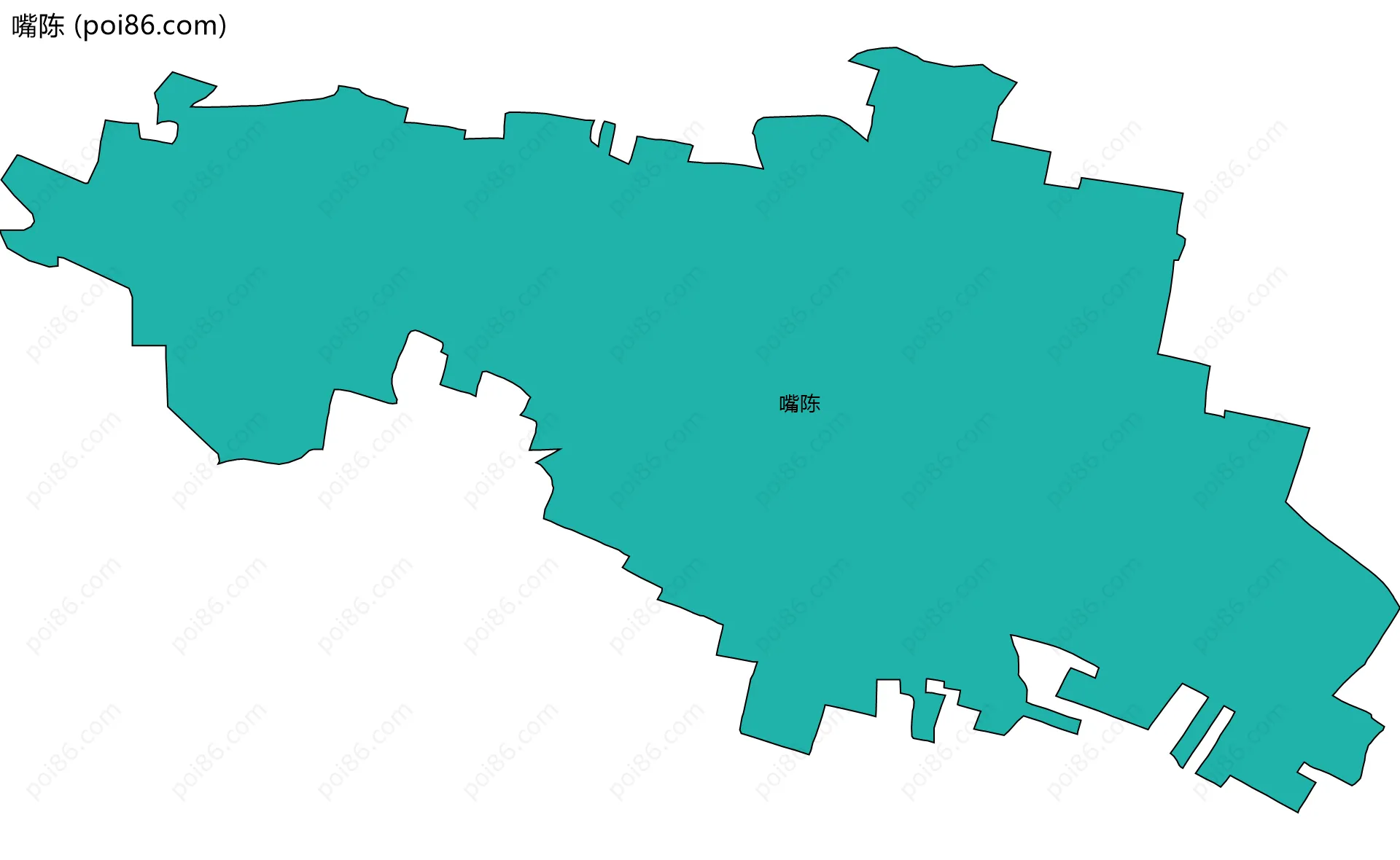 嘴陈边界地图