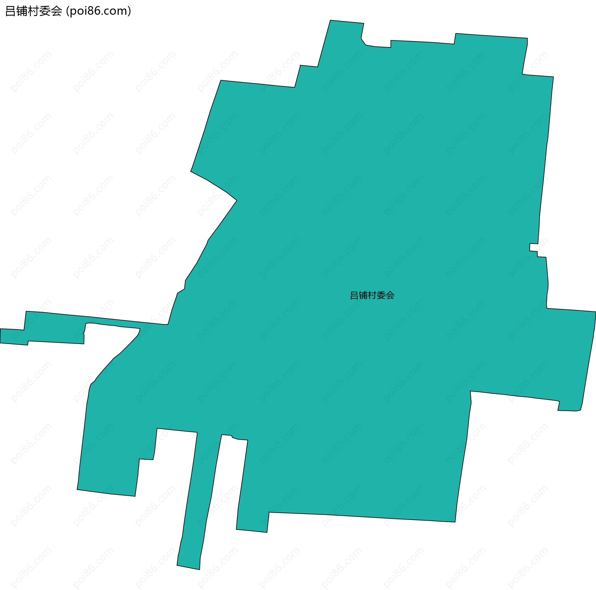吕铺村委会边界地图