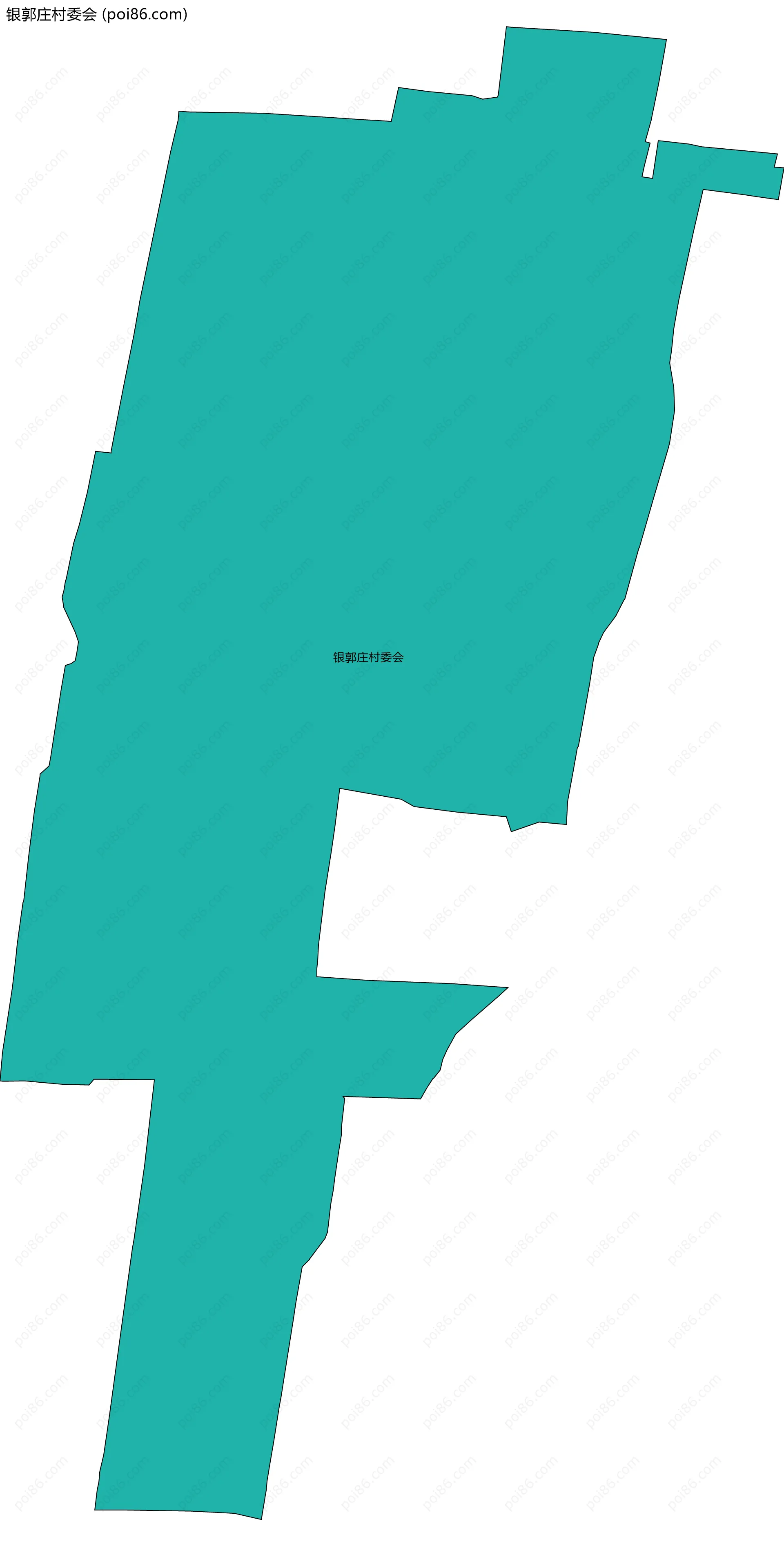 银郭庄村委会边界地图