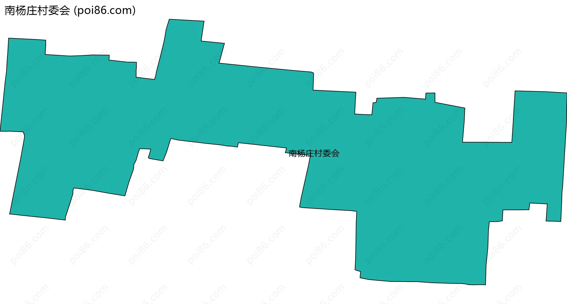南杨庄村委会边界地图
