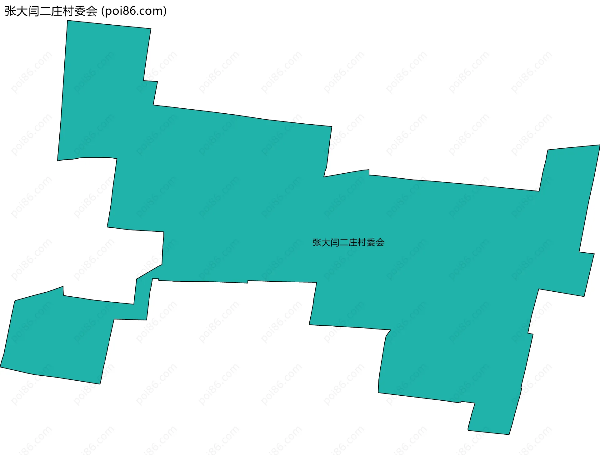 张大闫二庄村委会边界地图