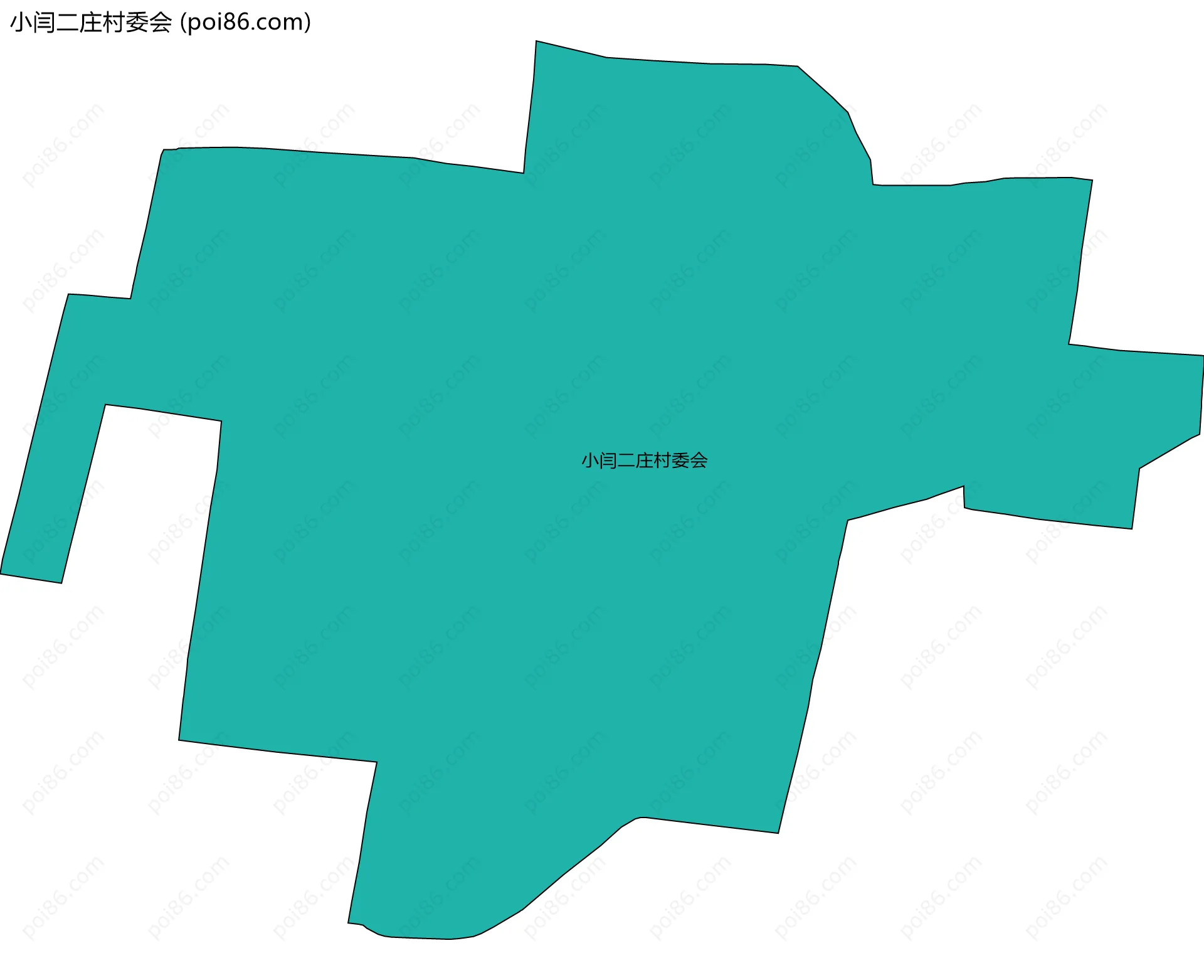 小闫二庄村委会边界地图