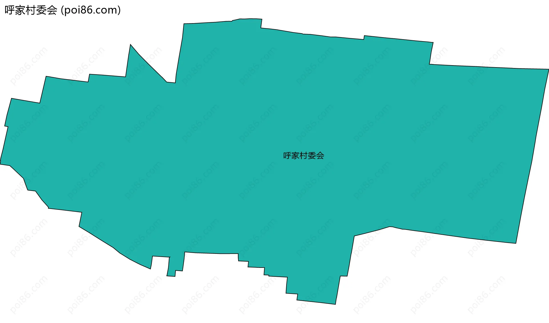 呼家村委会边界地图