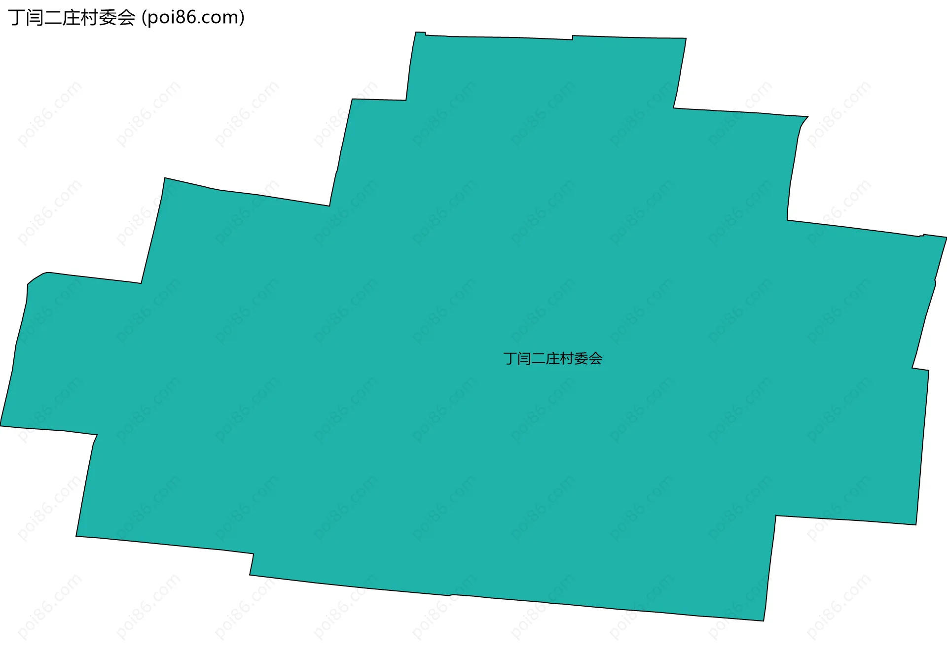 丁闫二庄村委会边界地图