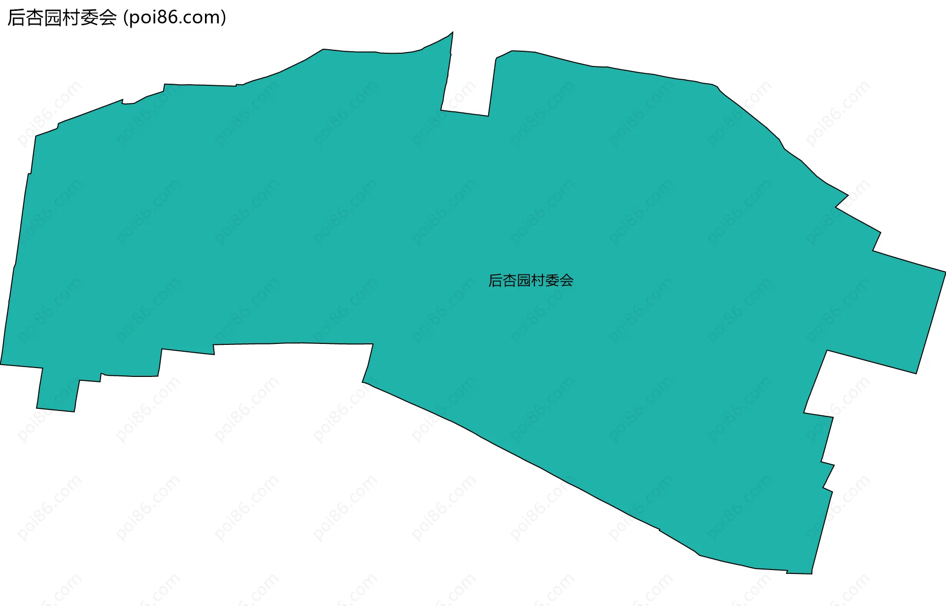 后杏园村委会边界地图