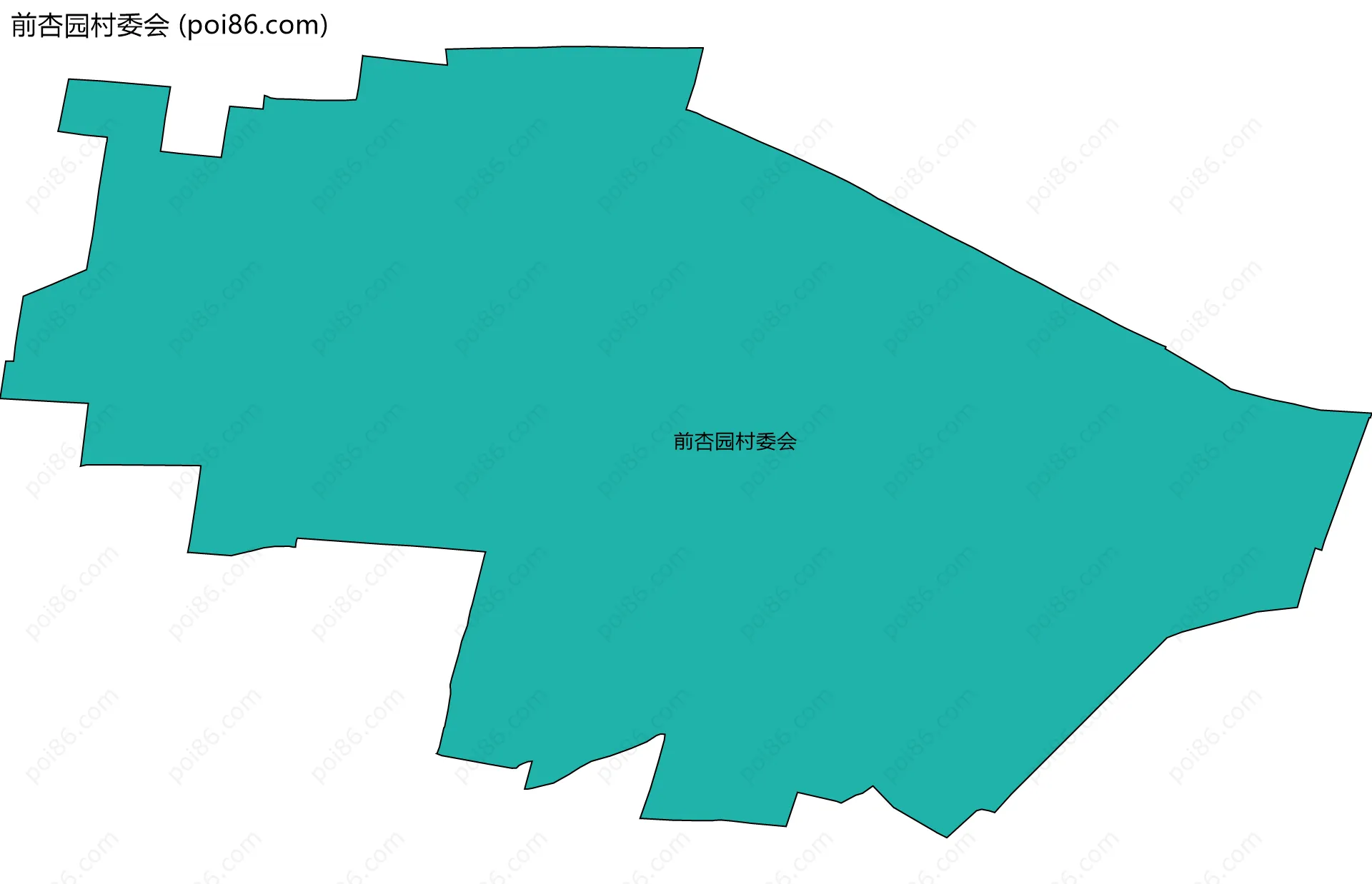 前杏园村委会边界地图