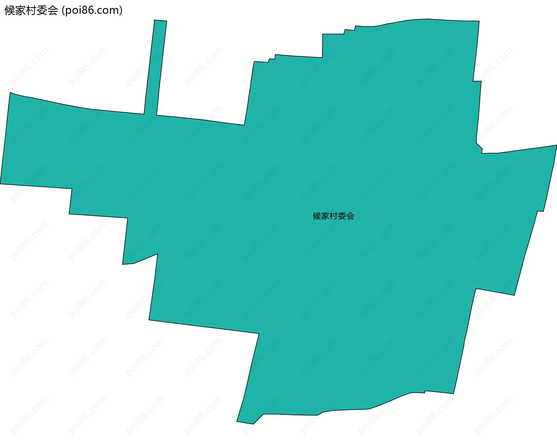 候家村委会边界地图