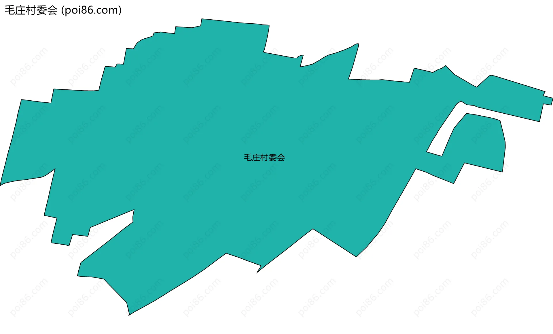 毛庄村委会边界地图