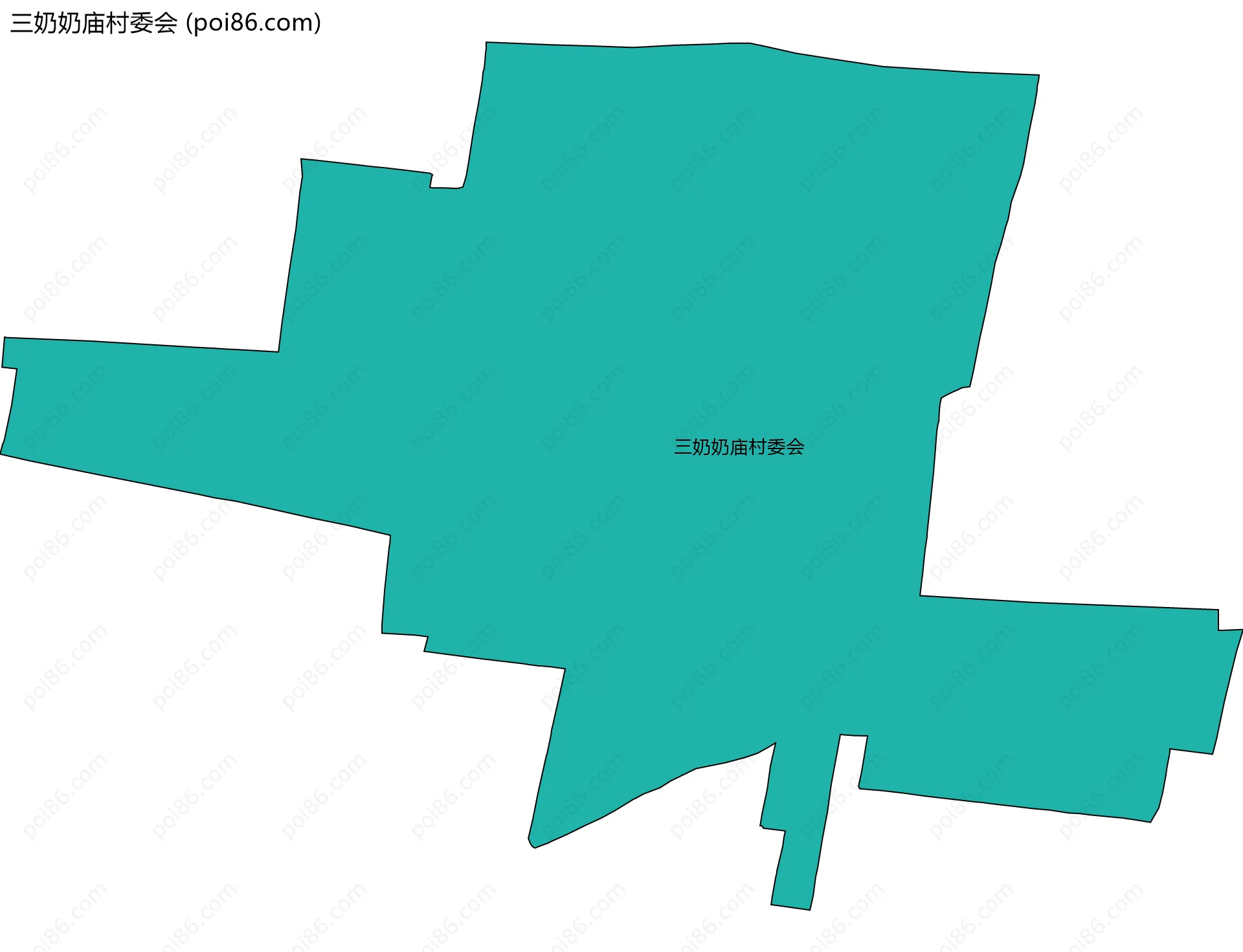 三奶奶庙村委会边界地图