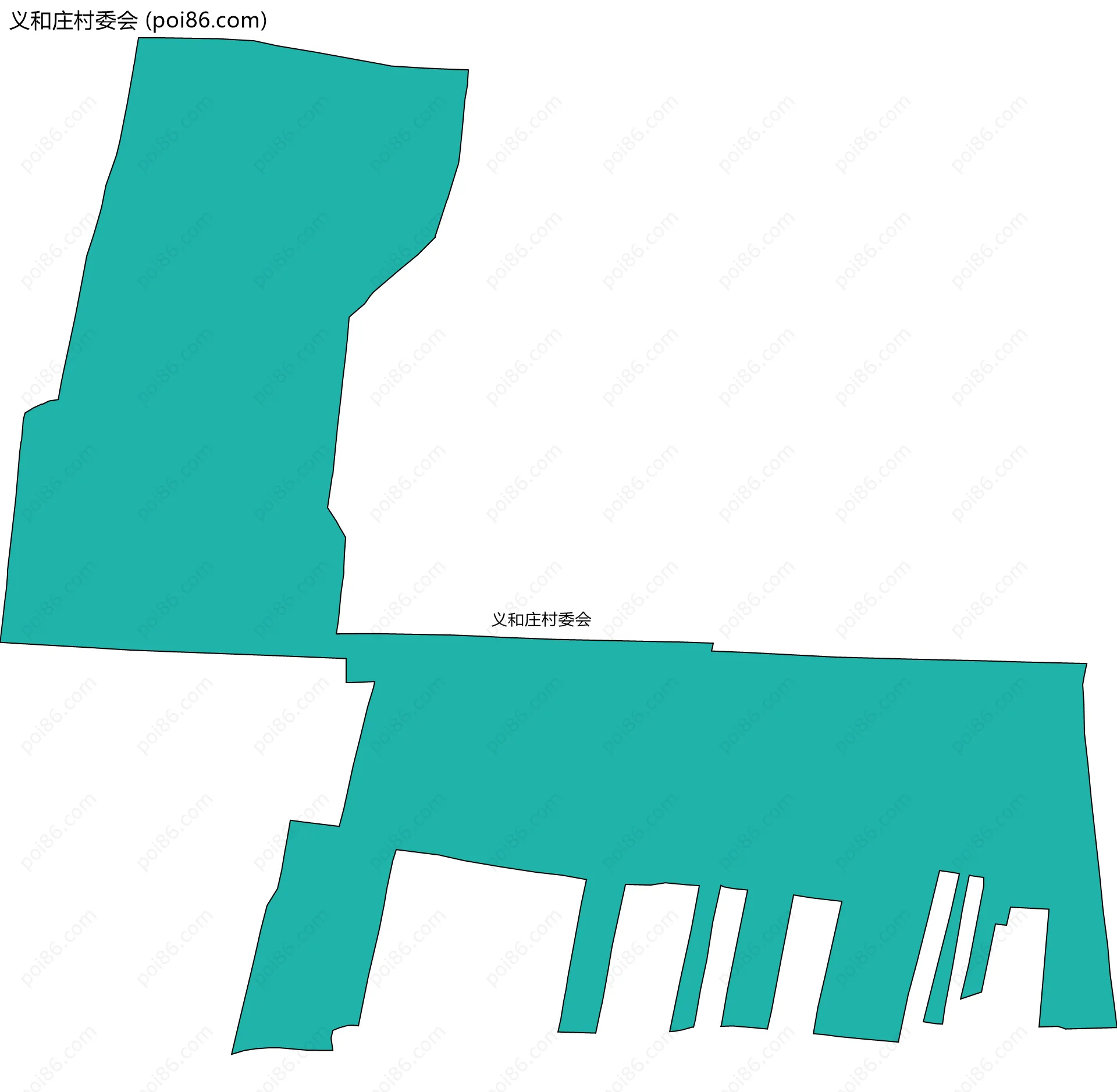 义和庄村委会边界地图