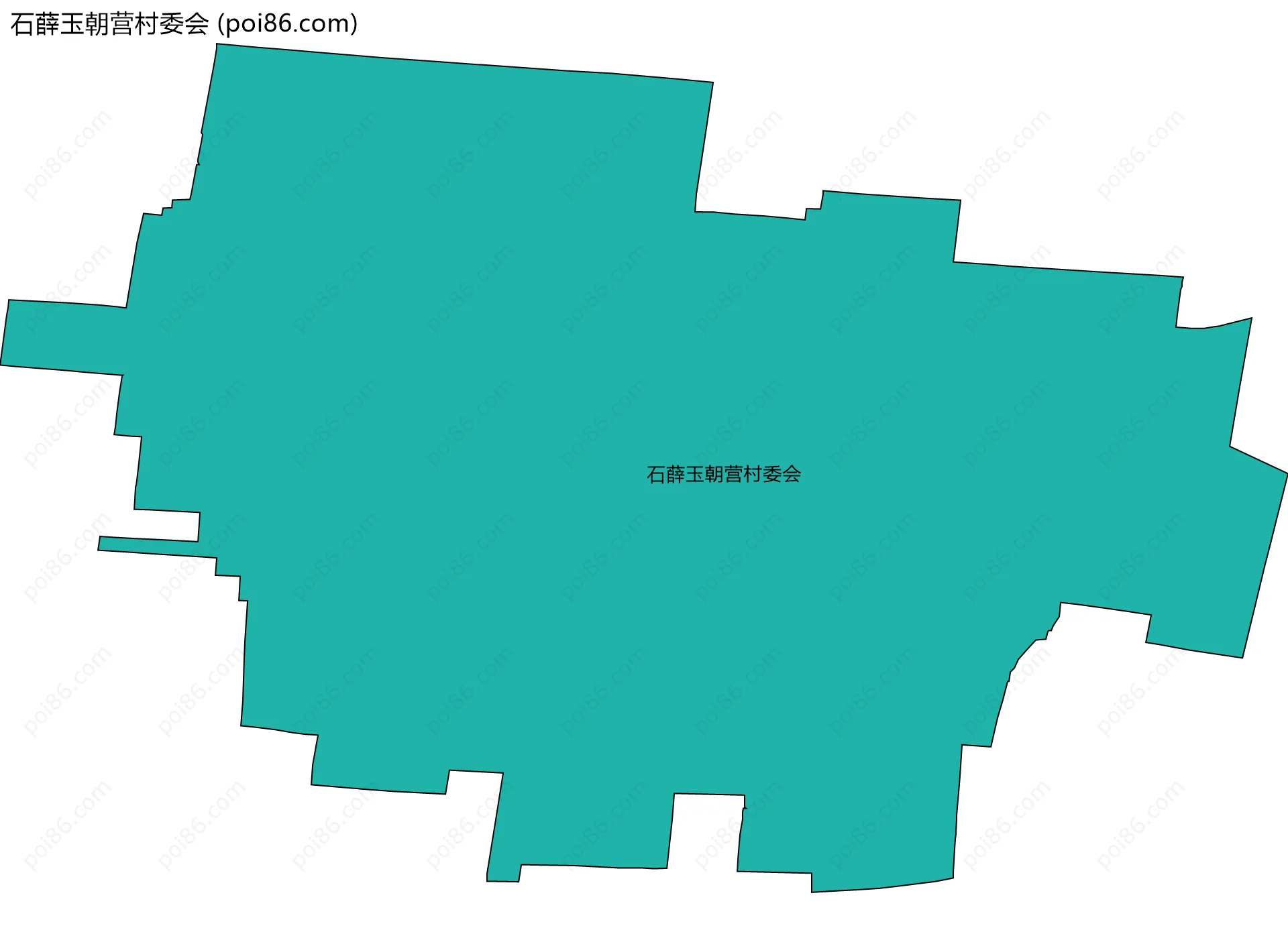 石薛玉朝营村委会边界地图