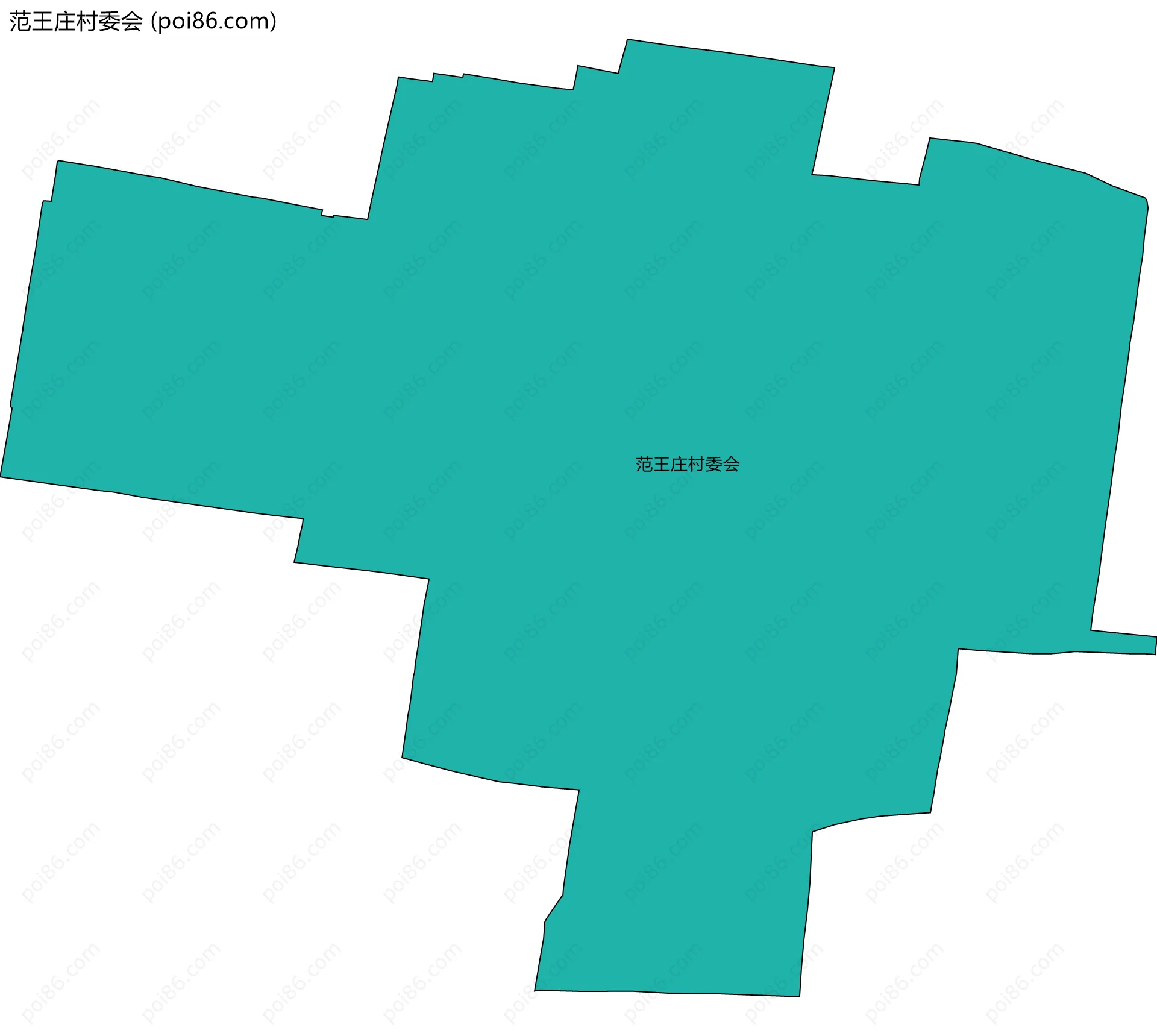 范王庄村委会边界地图