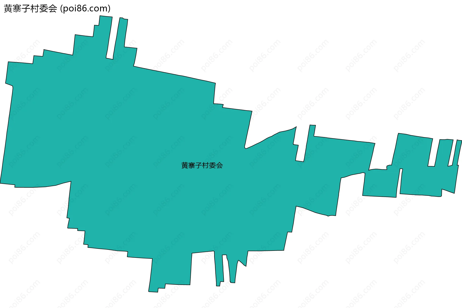 黄寨子村委会边界地图