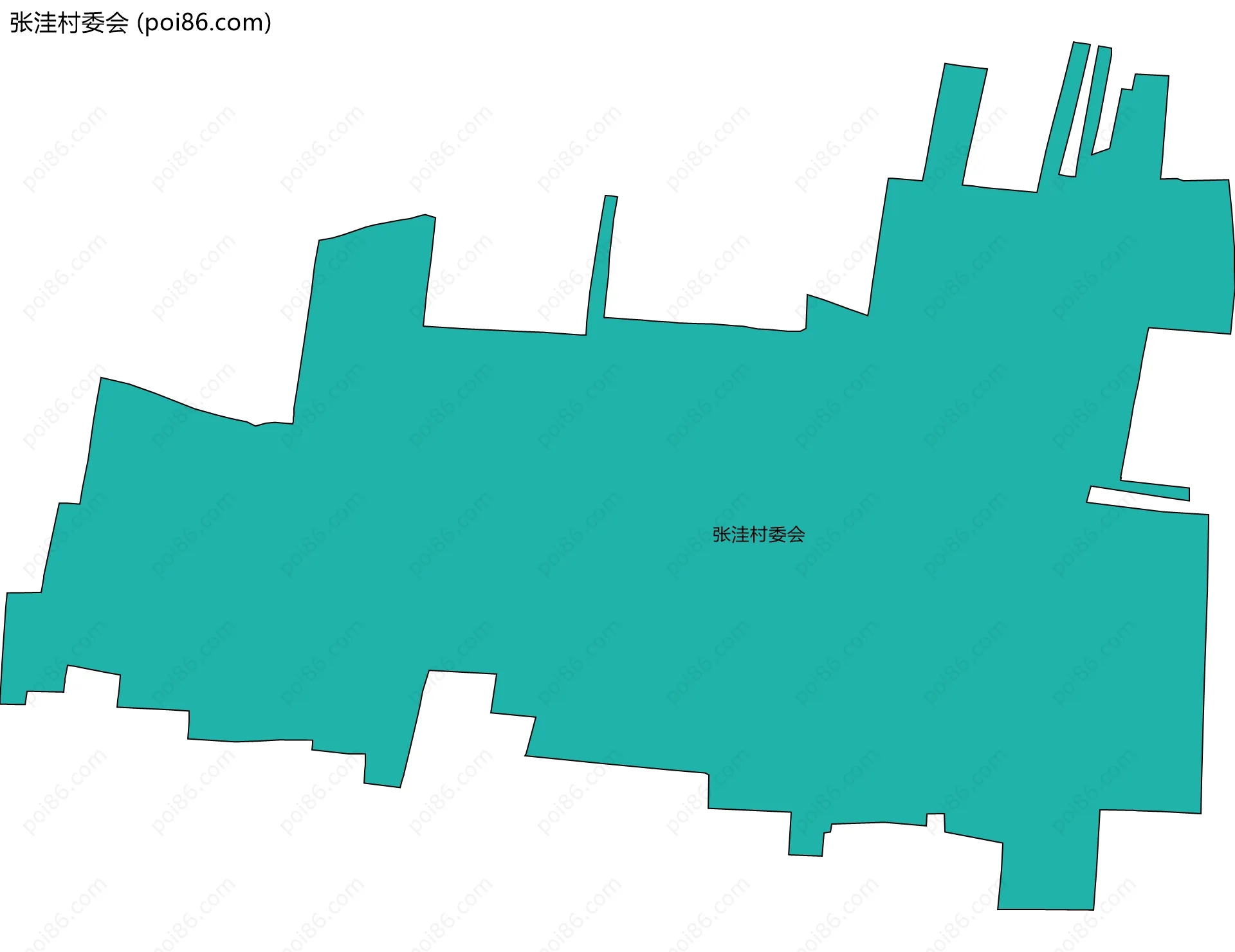 张洼村委会边界地图