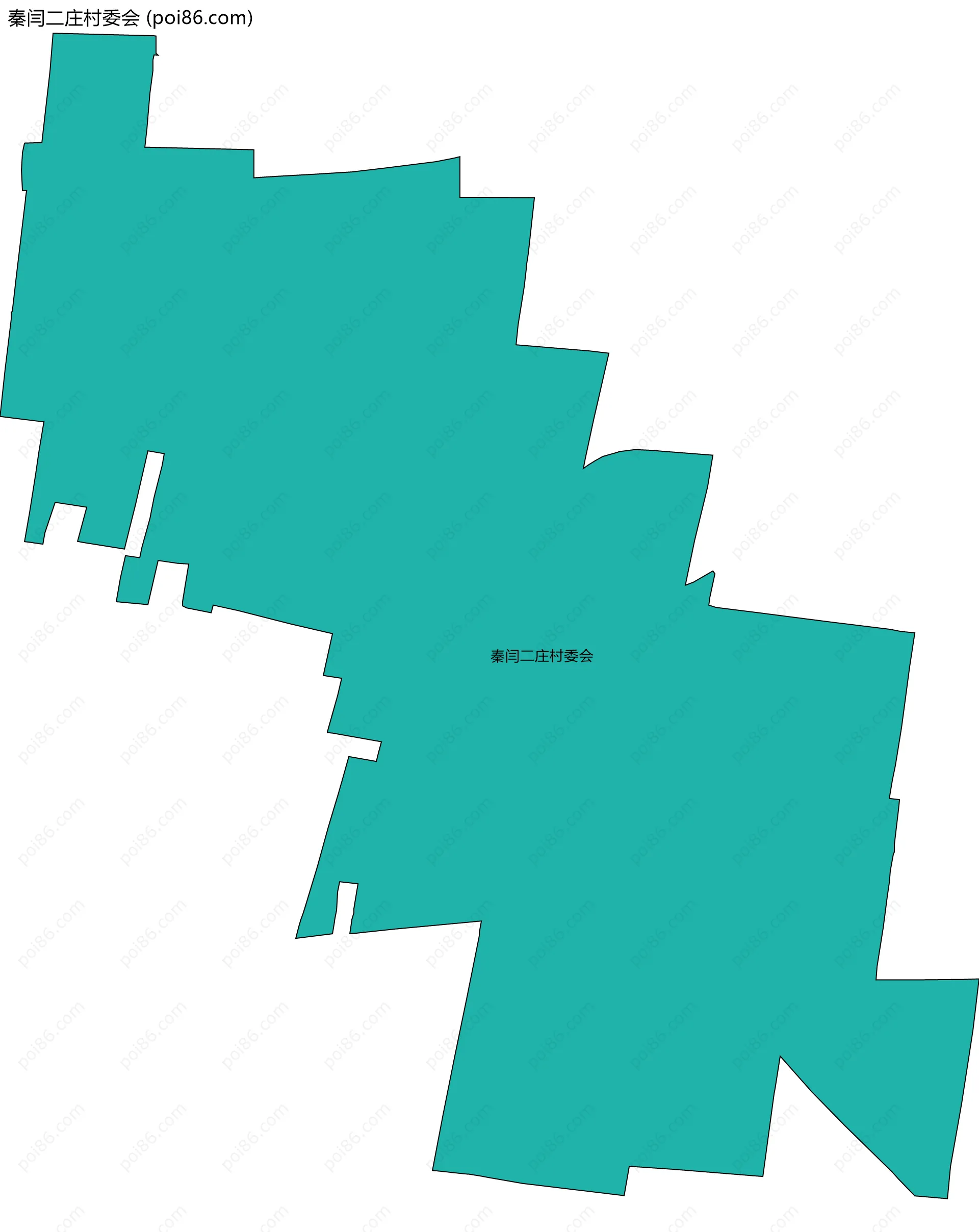 秦闫二庄村委会边界地图