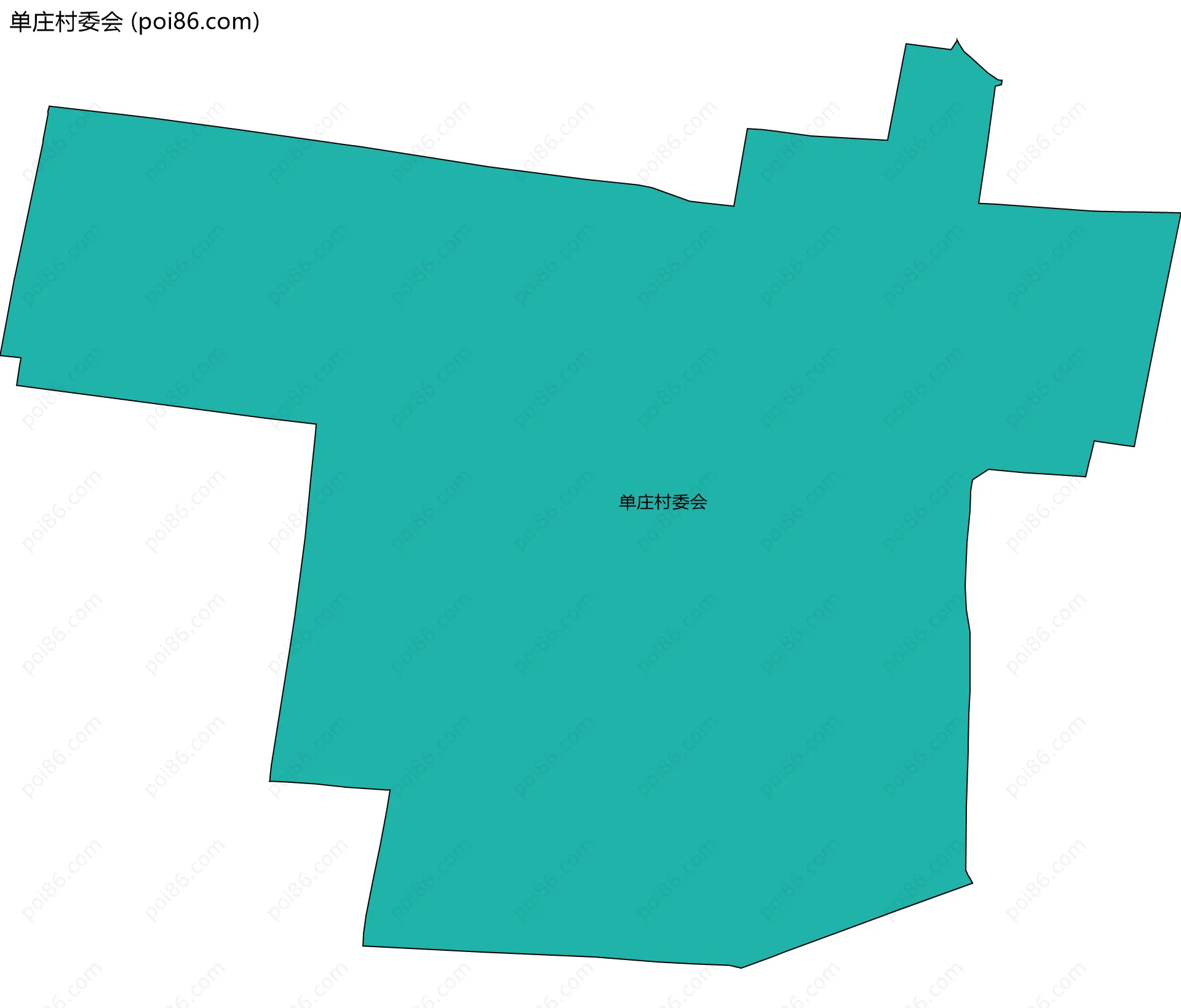 单庄村委会边界地图