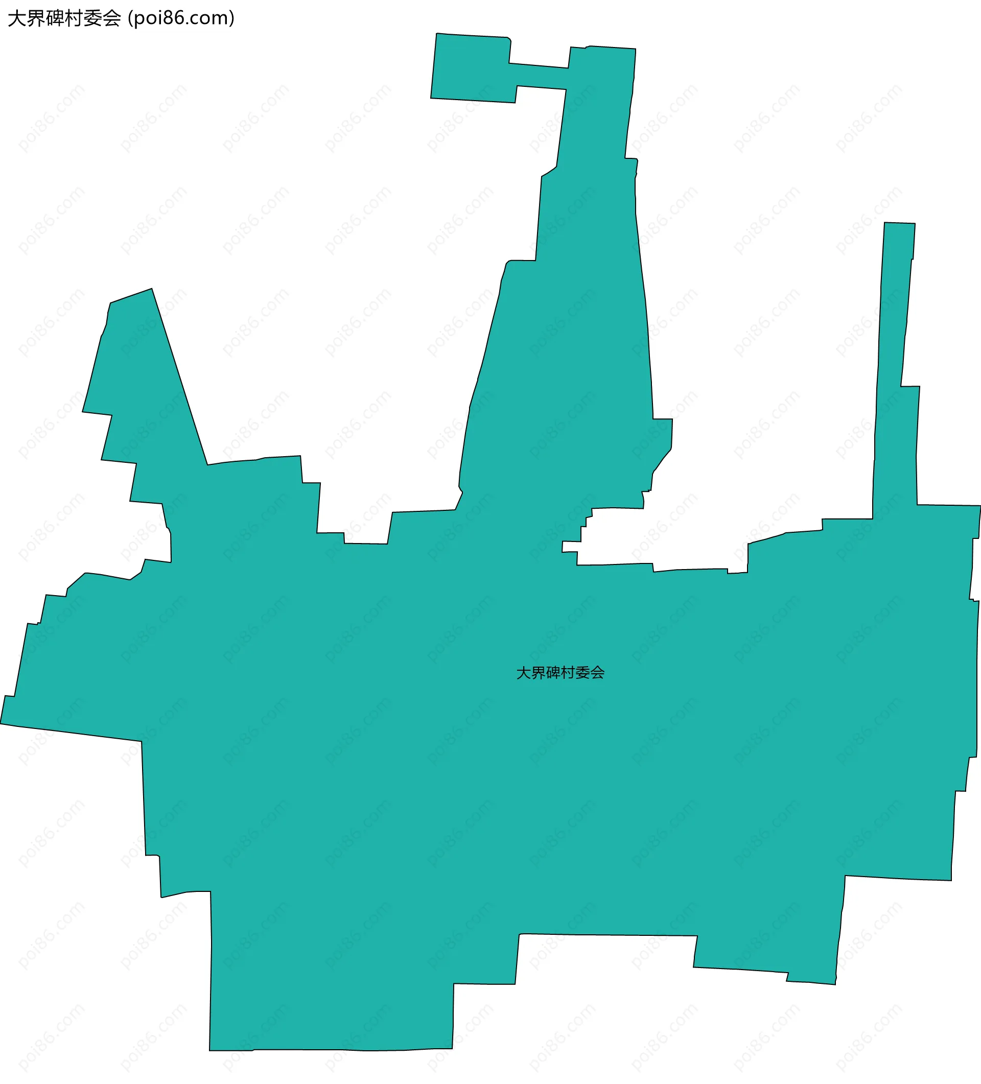 大界碑村委会边界地图