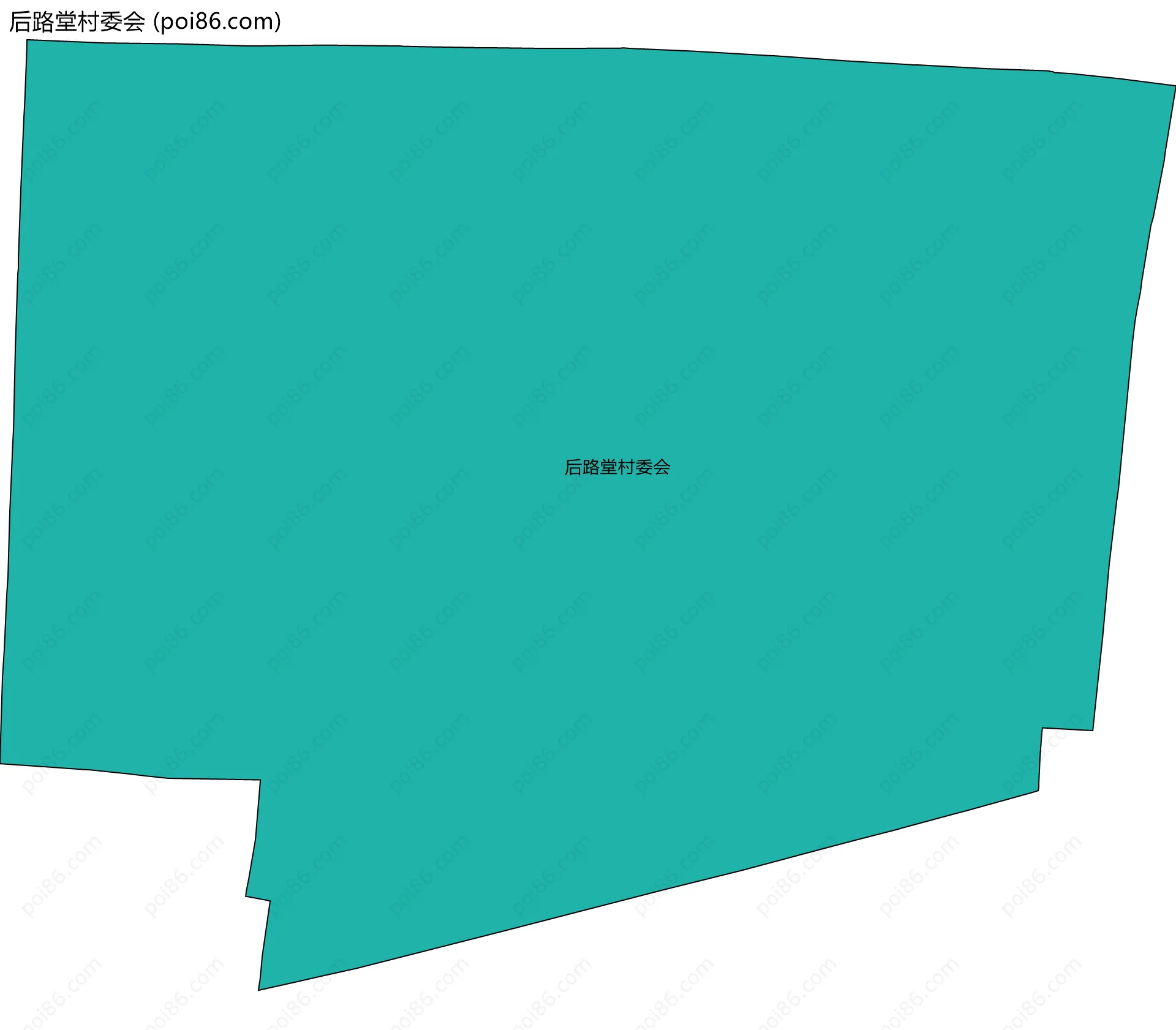 后路堂村委会边界地图