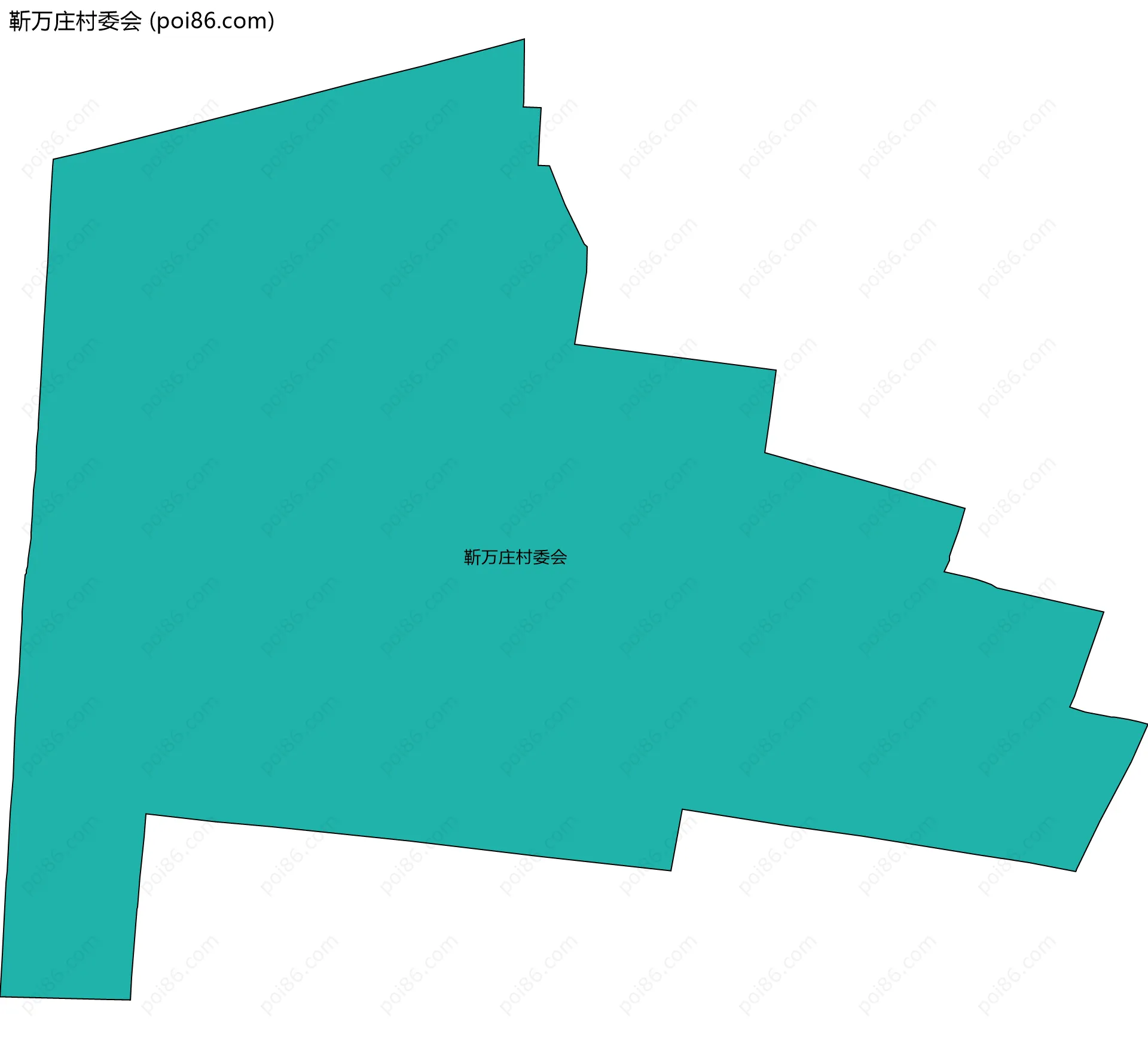 靳万庄村委会边界地图