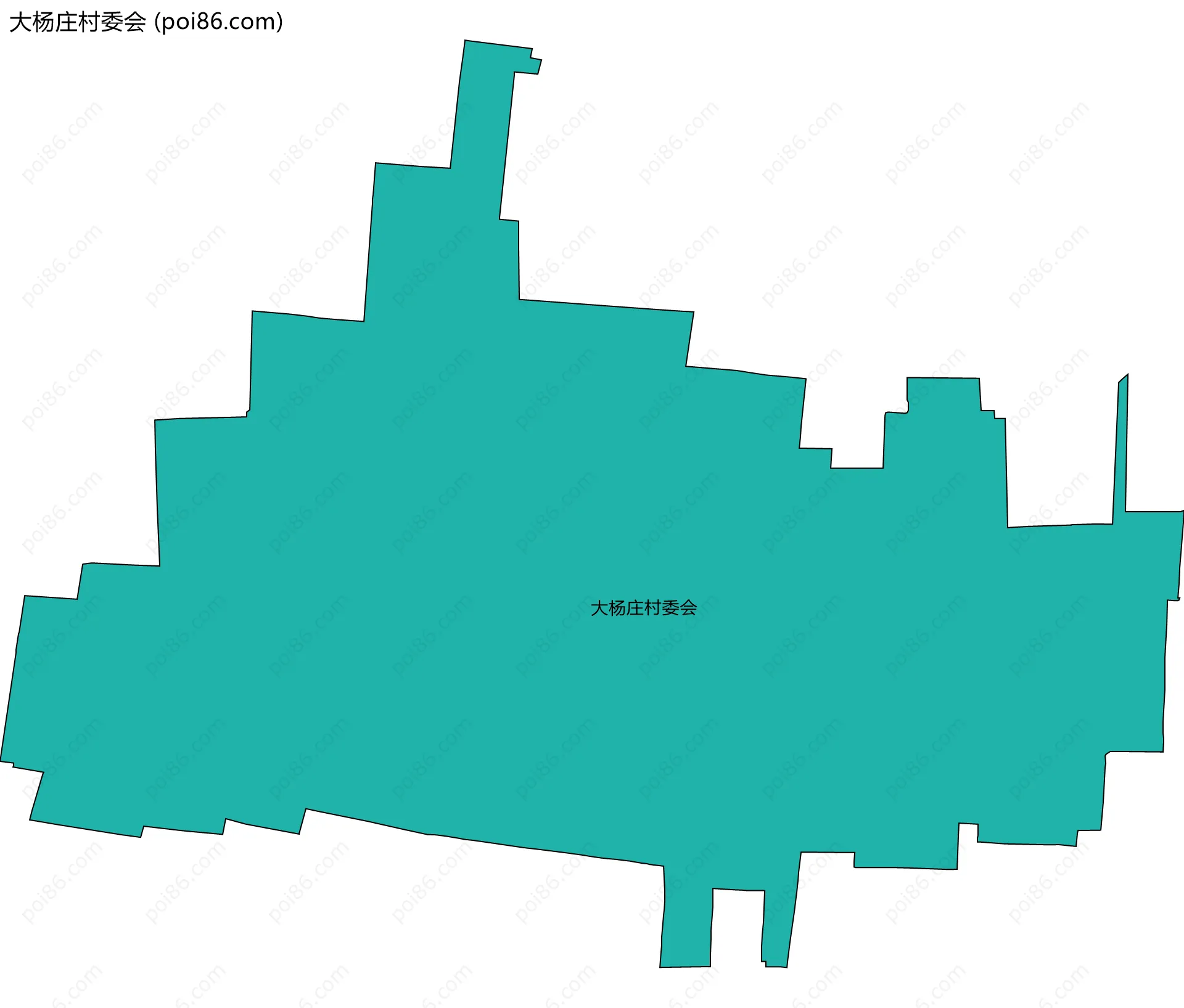 大杨庄村委会边界地图