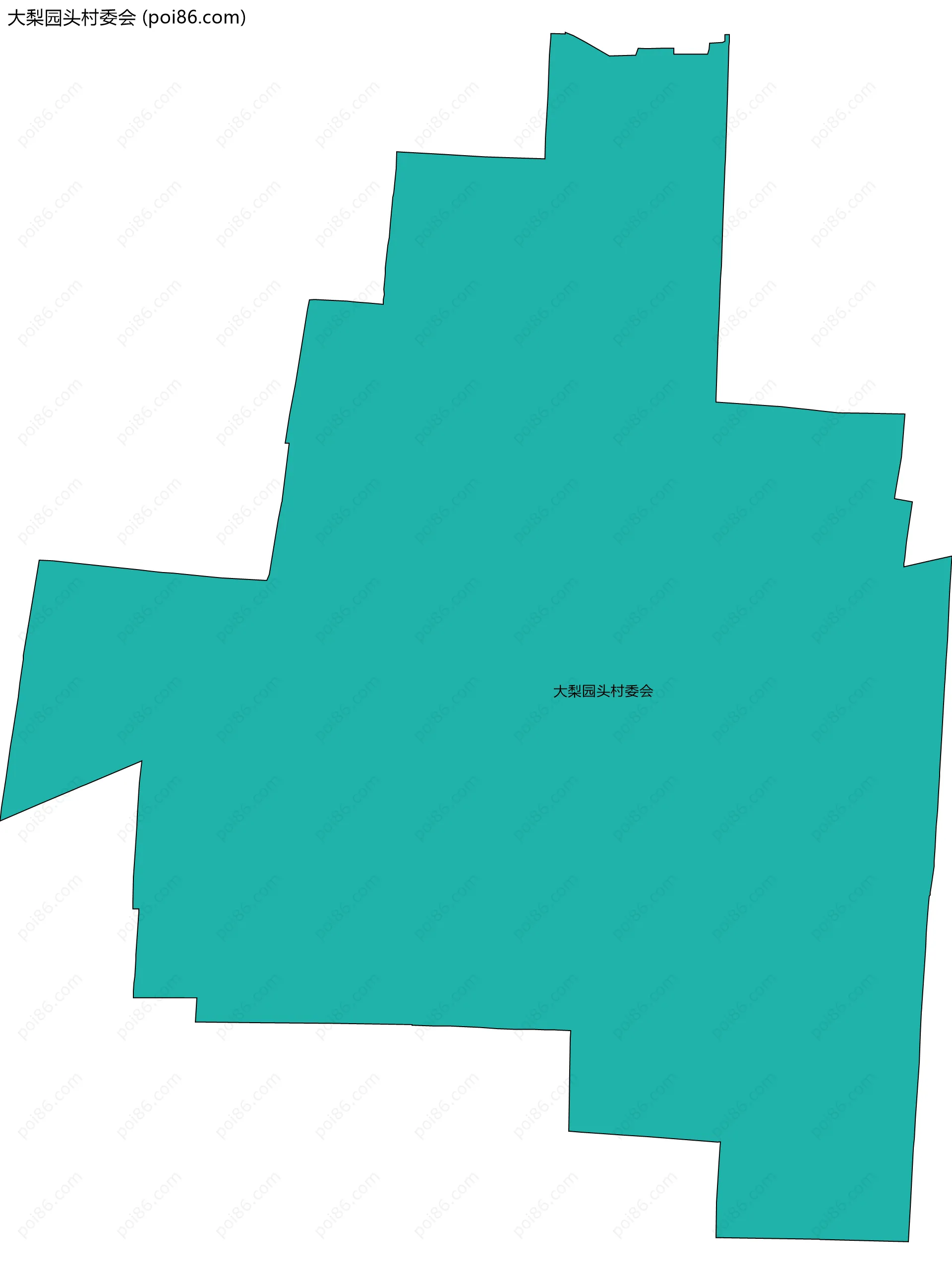 大梨园头村委会边界地图