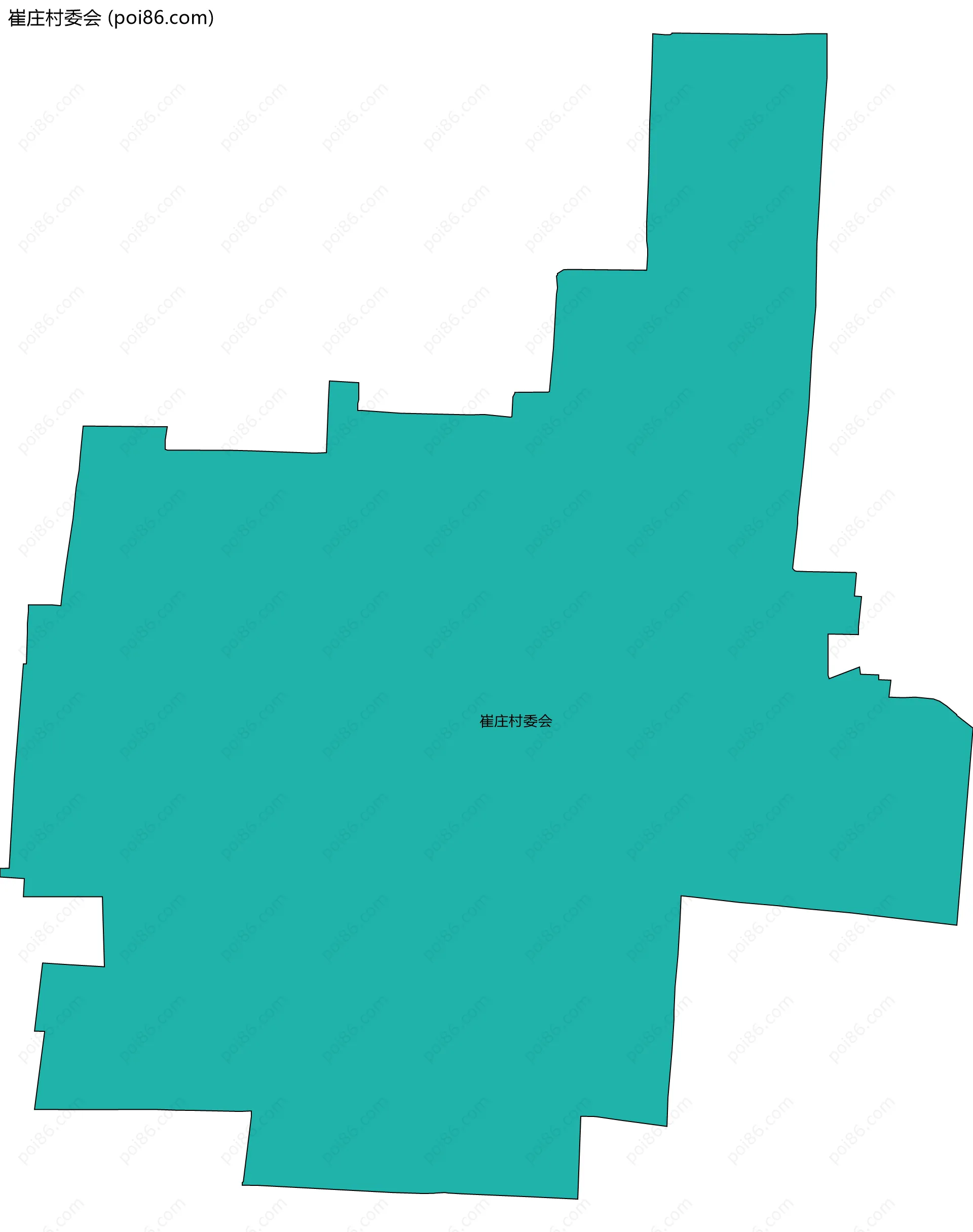 崔庄村委会边界地图