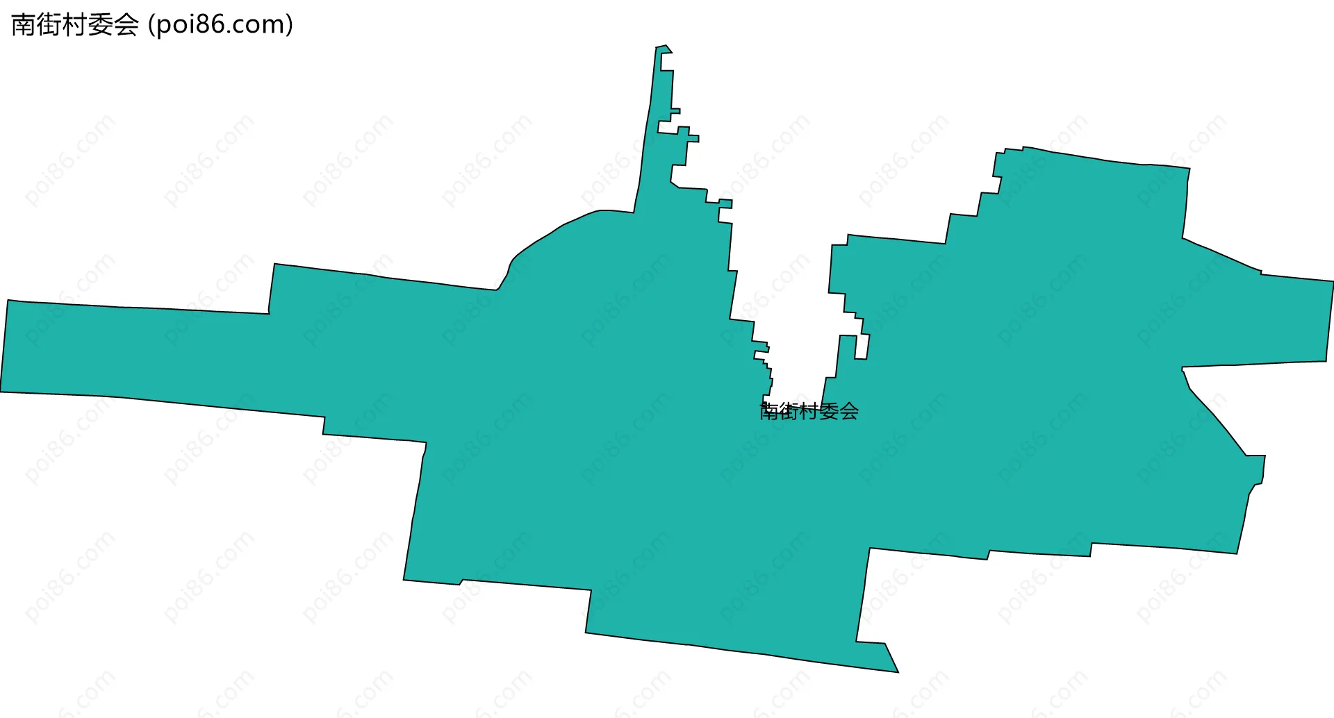 南街村委会边界地图