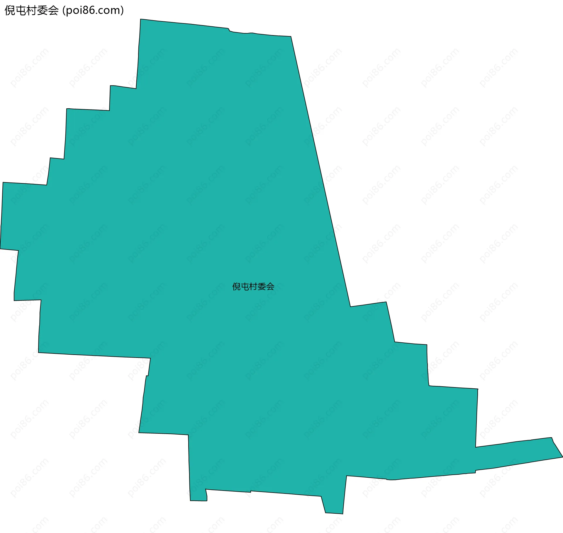 倪屯村委会边界地图