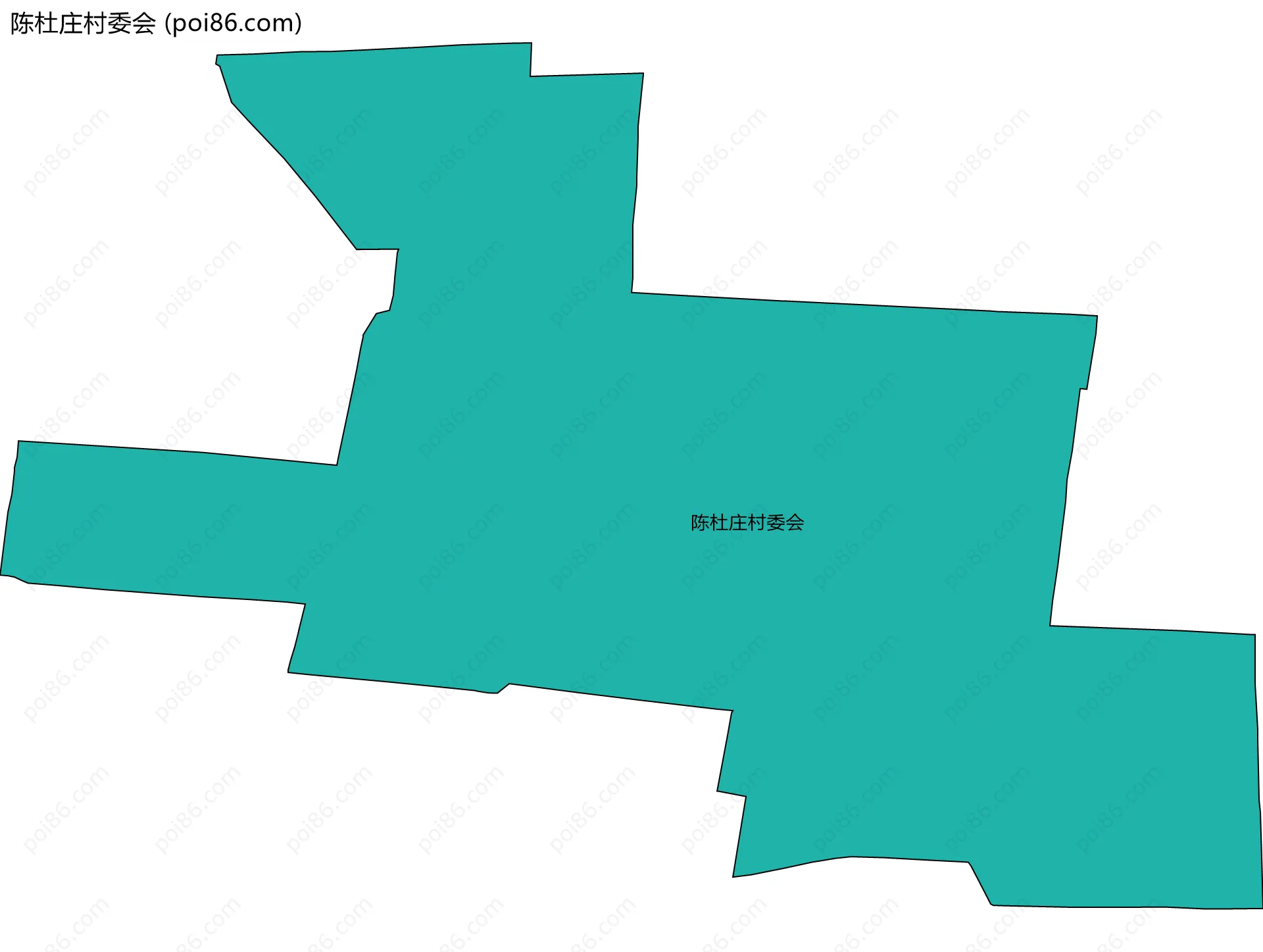 陈杜庄村委会边界地图