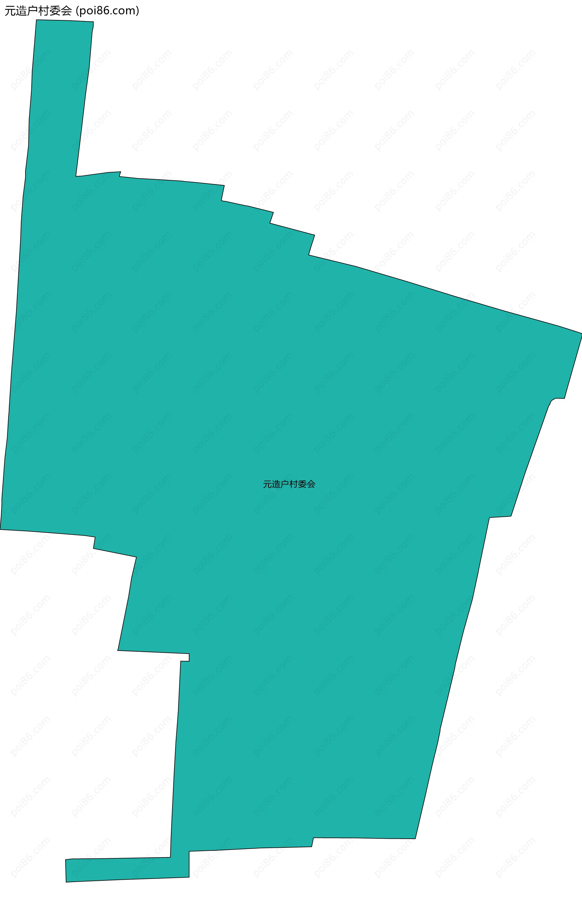 元造户村委会边界地图