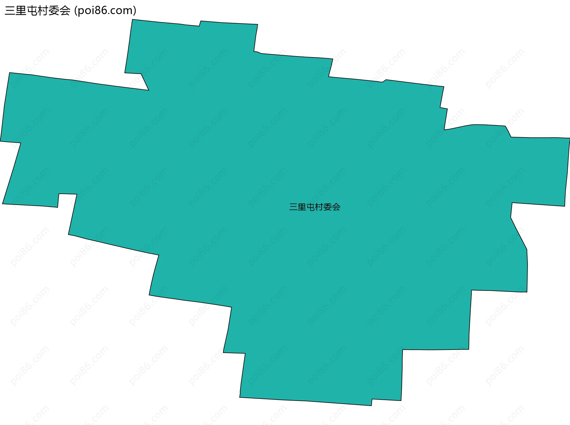 三里屯村委会边界地图