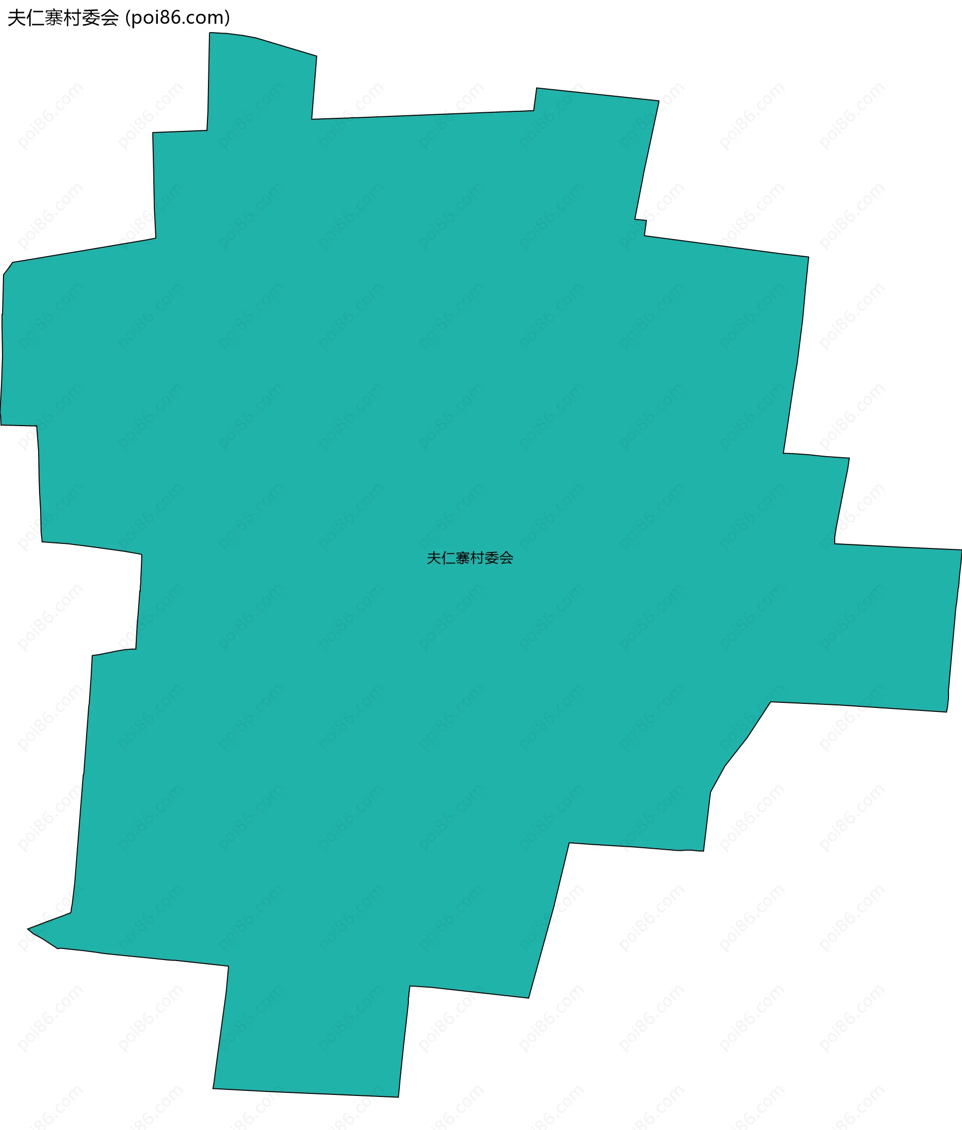 夫仁寨村委会边界地图