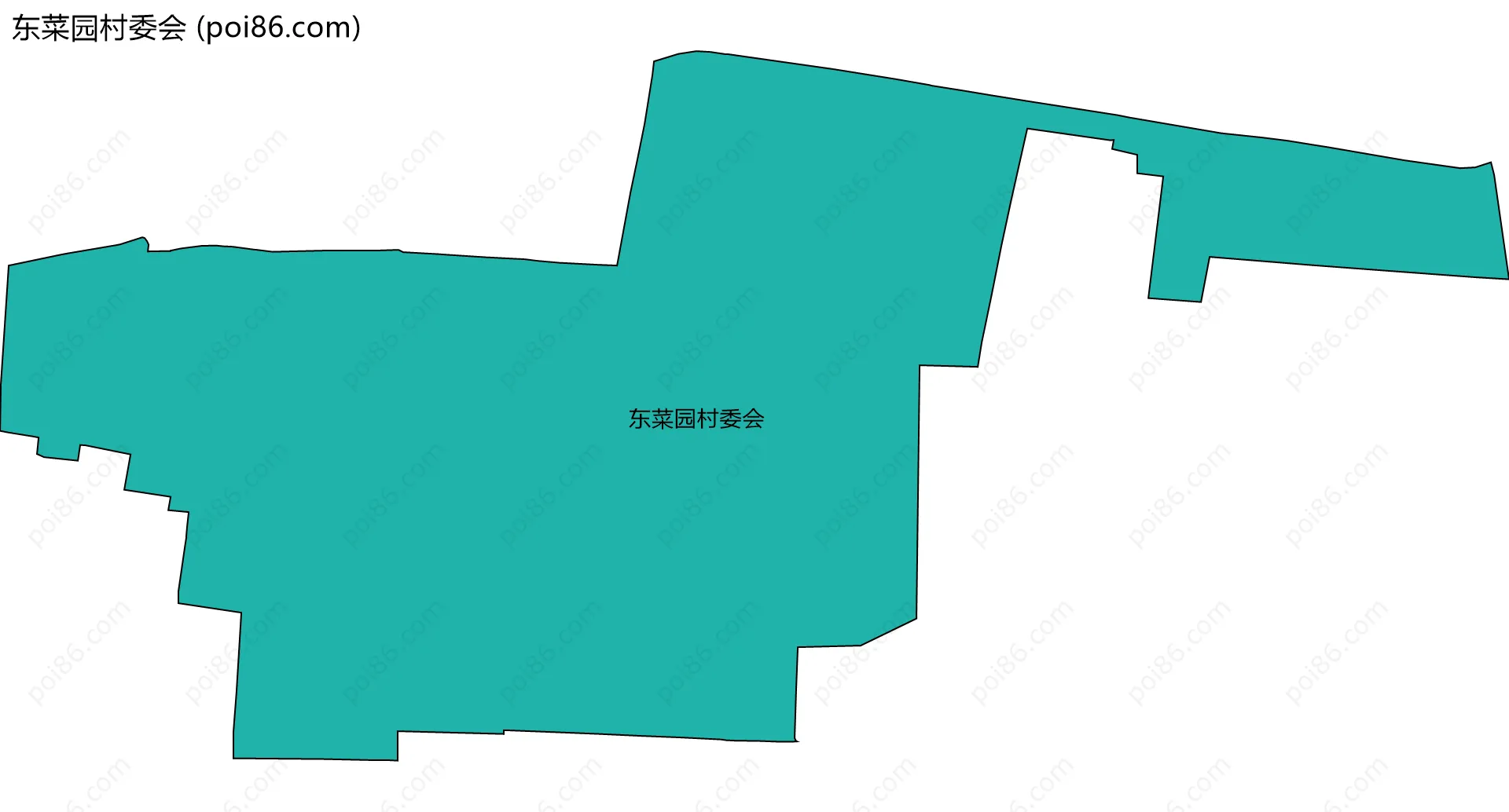 东菜园村委会边界地图