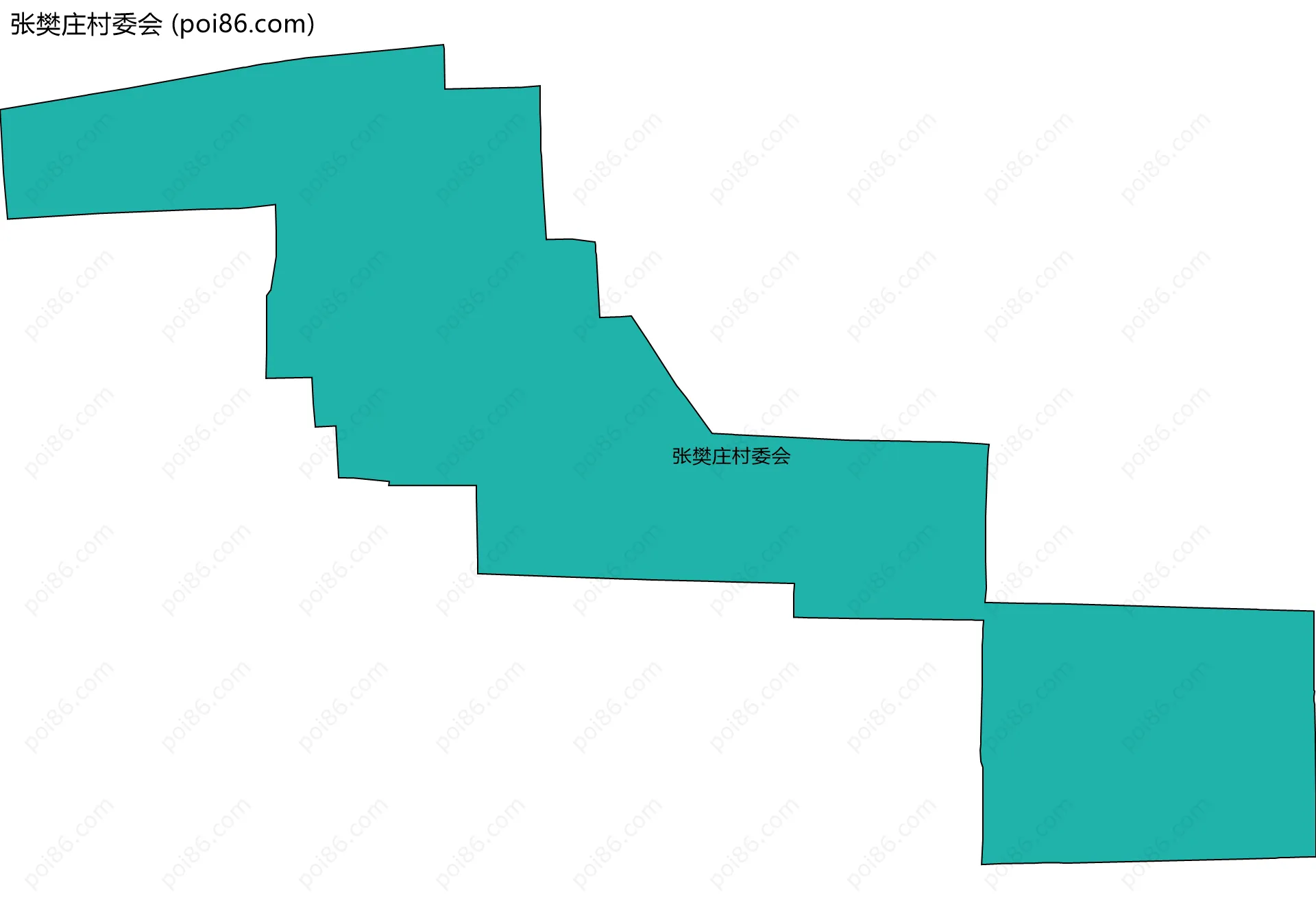 张樊庄村委会边界地图