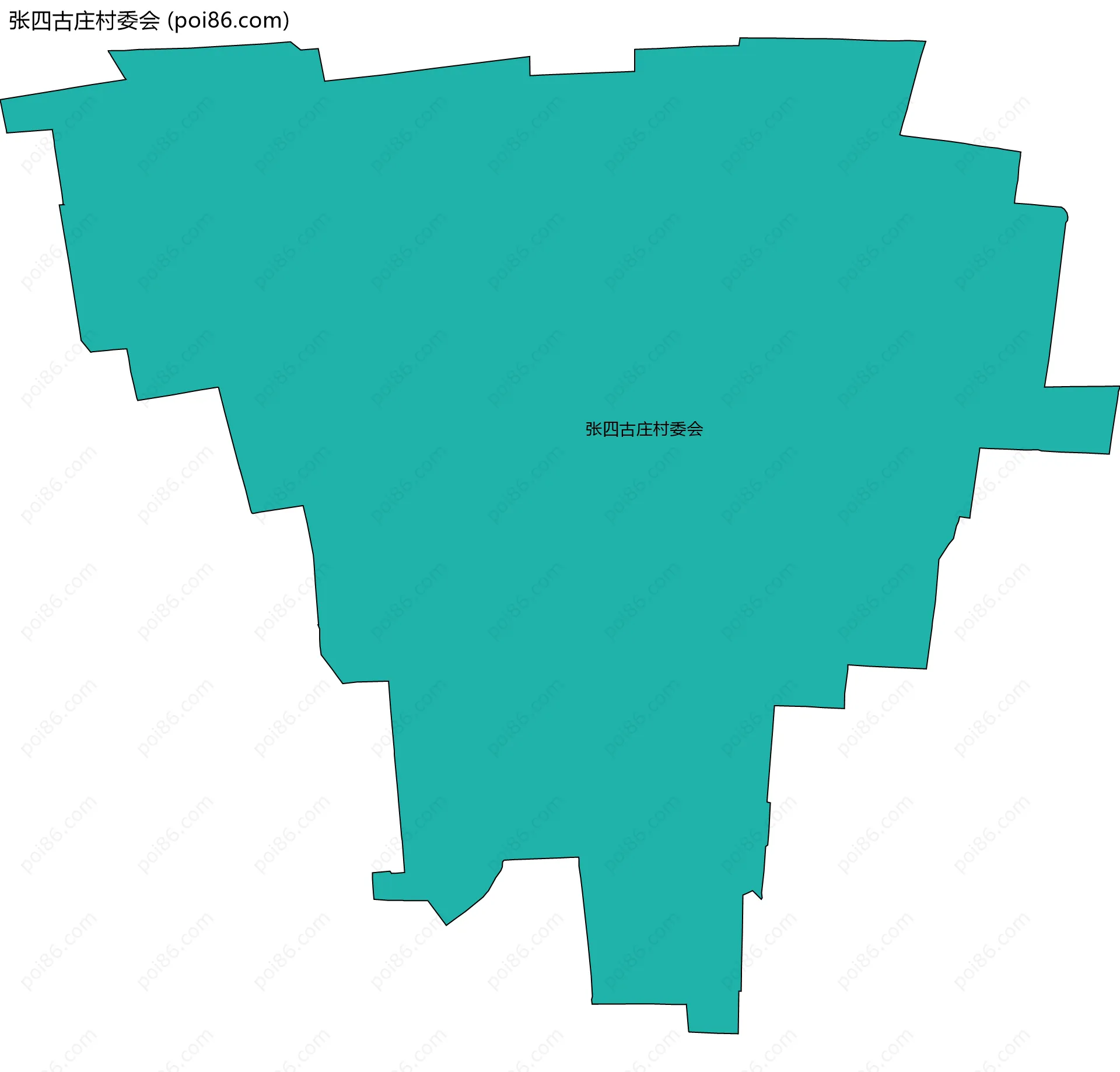 张四古庄村委会边界地图