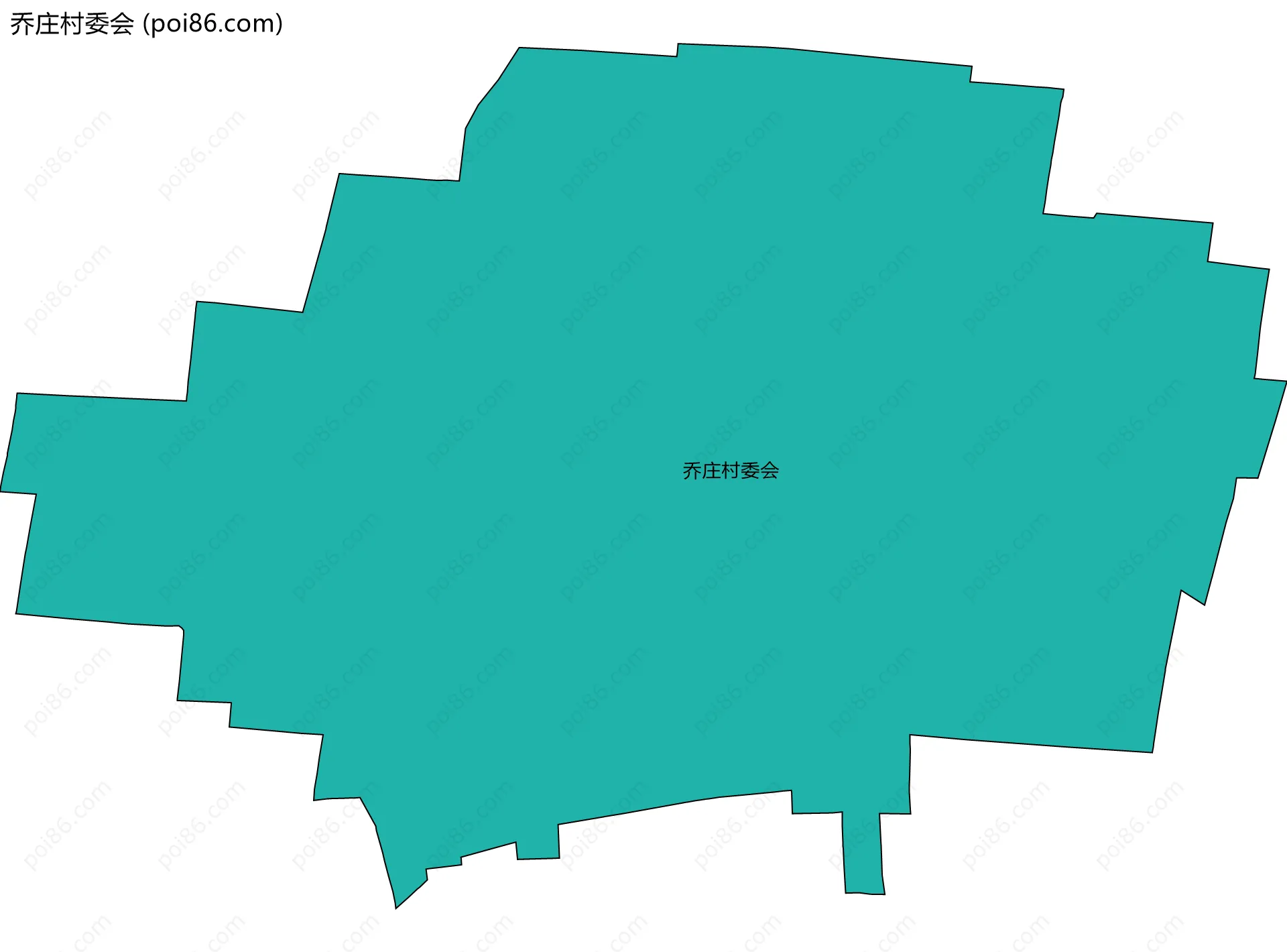 乔庄村委会边界地图