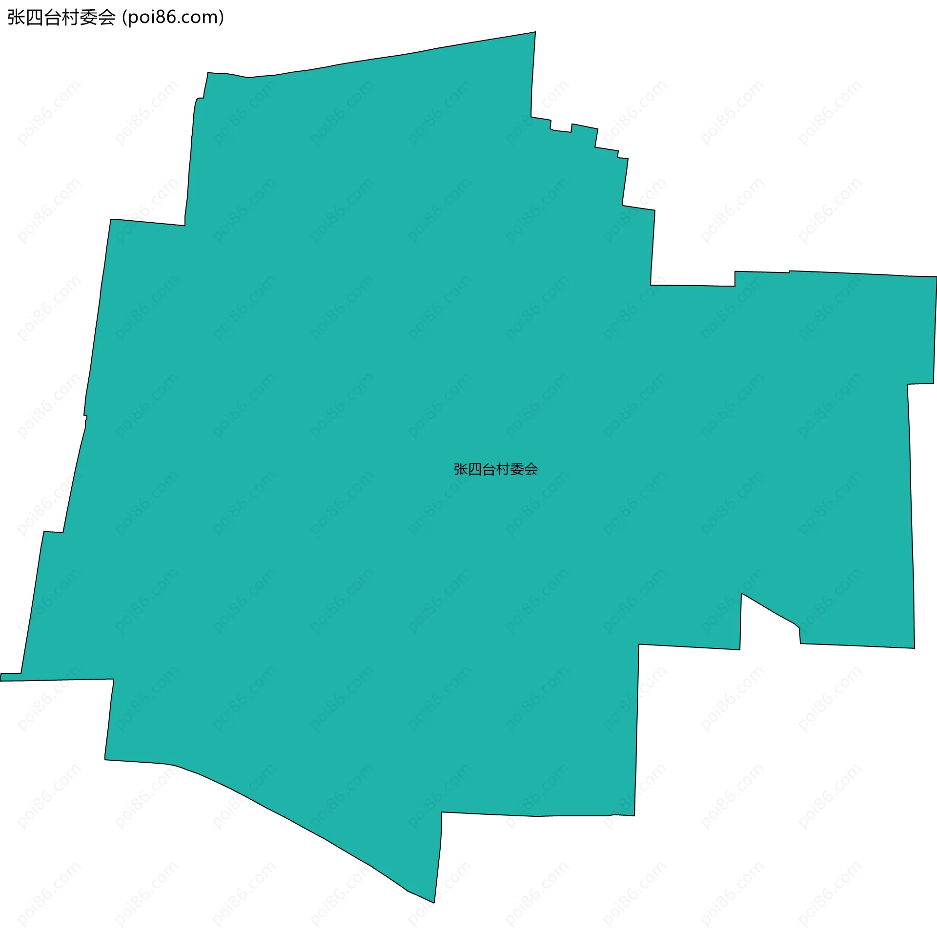 张四台村委会边界地图