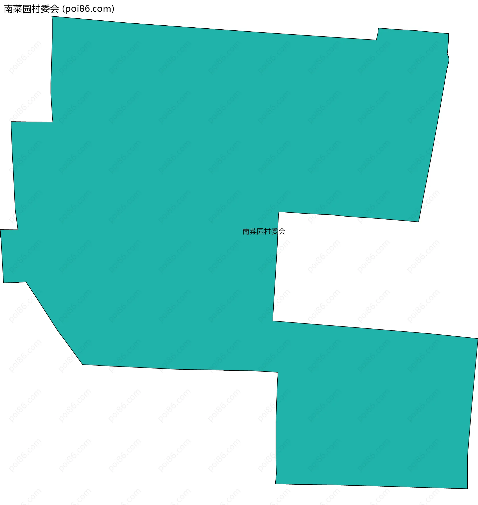 南菜园村委会边界地图