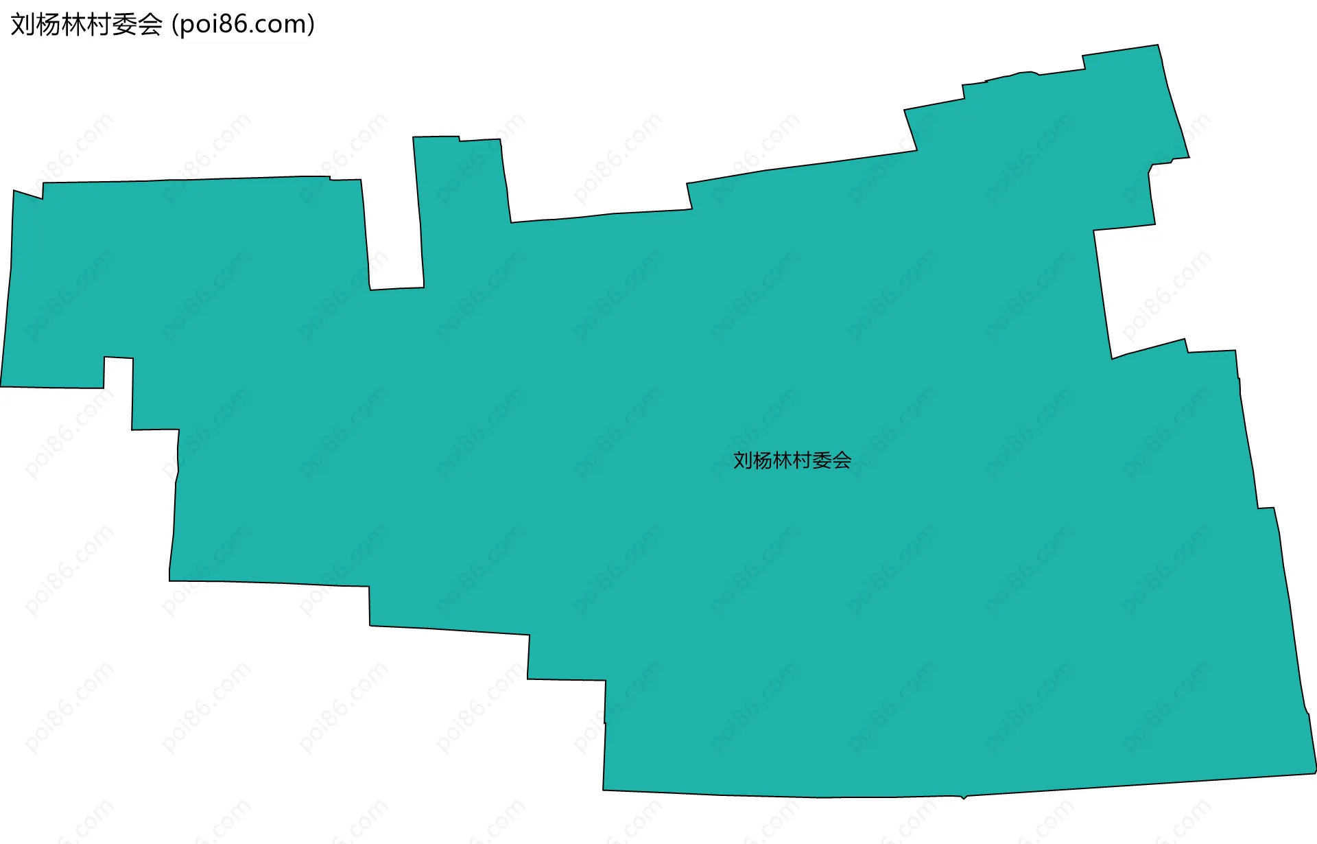 刘杨林村委会边界地图