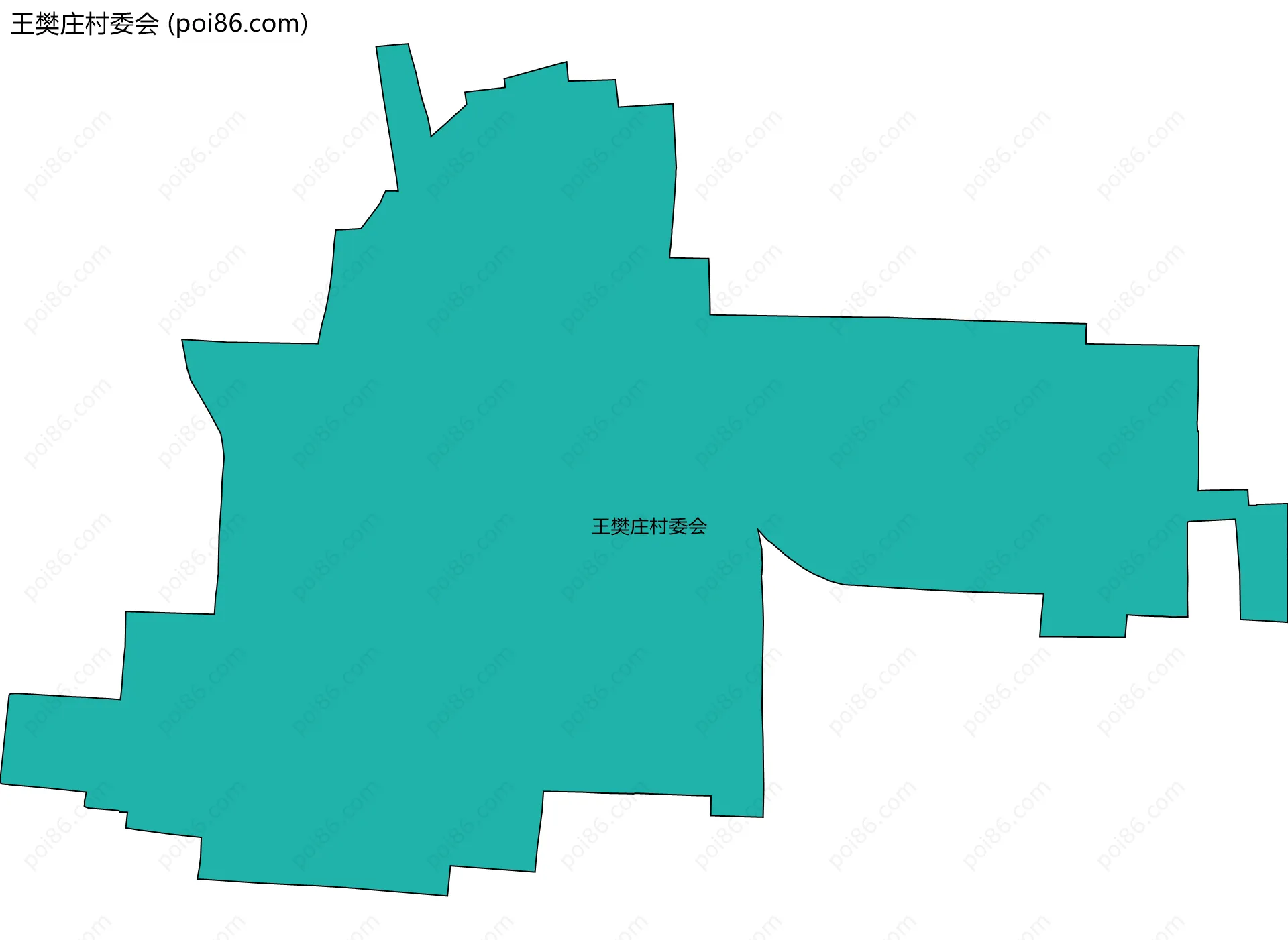 王樊庄村委会边界地图