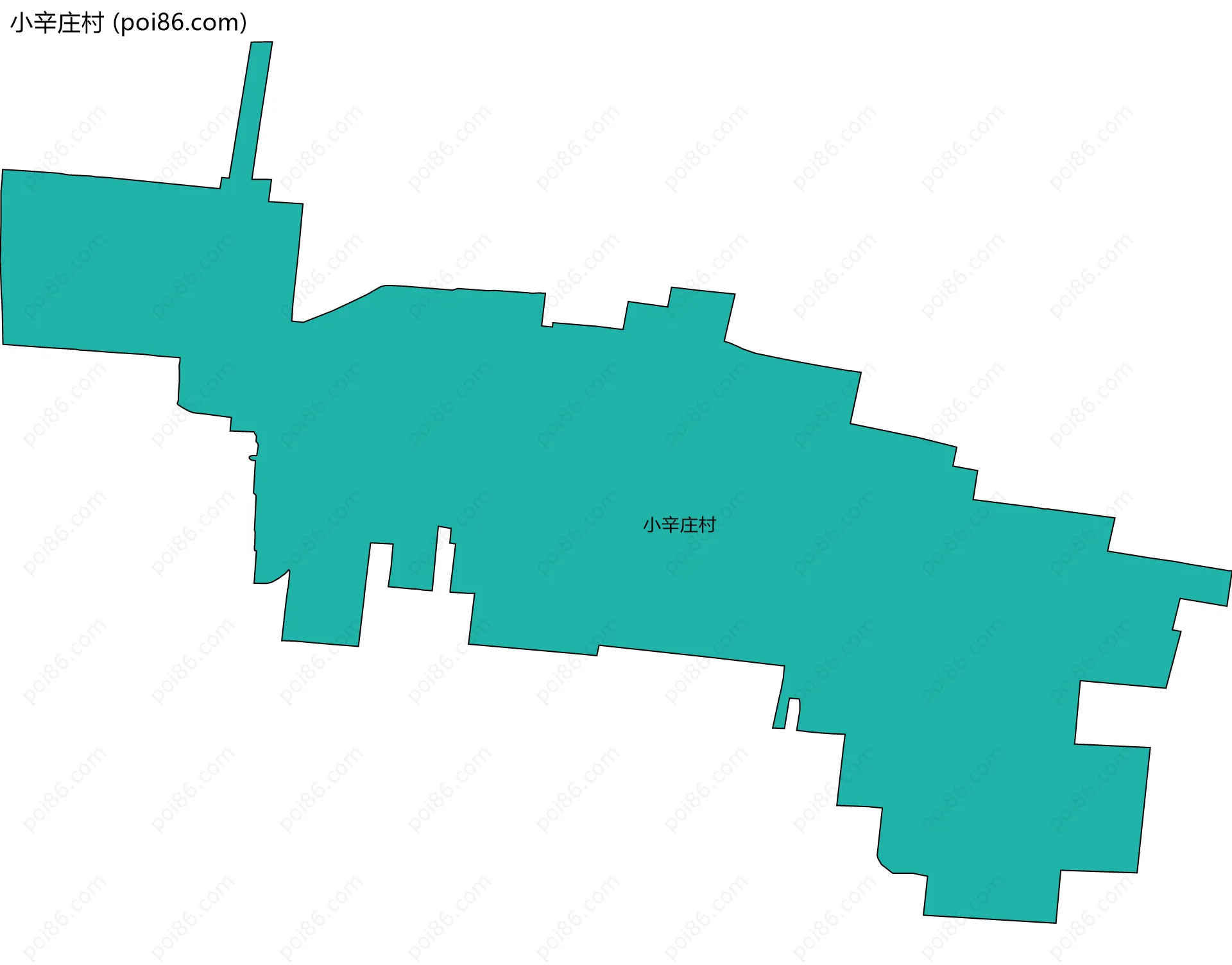 小辛庄村边界地图