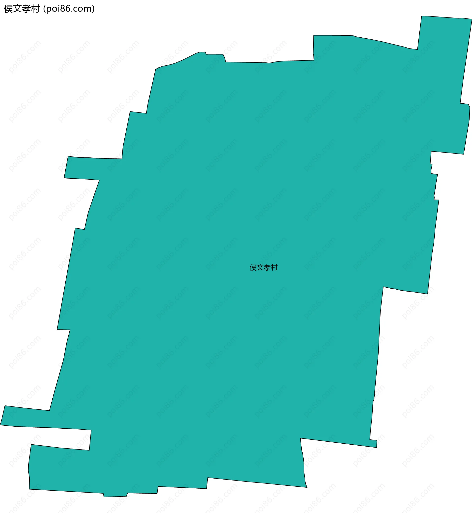 侯文孝村边界地图