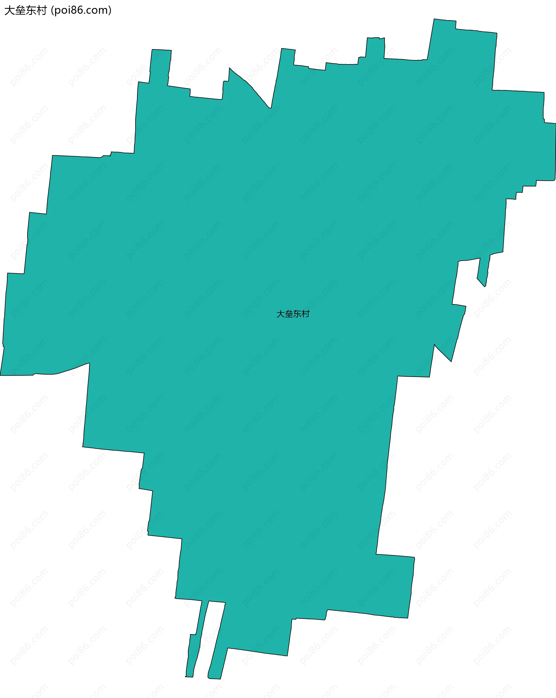 大垒东村边界地图