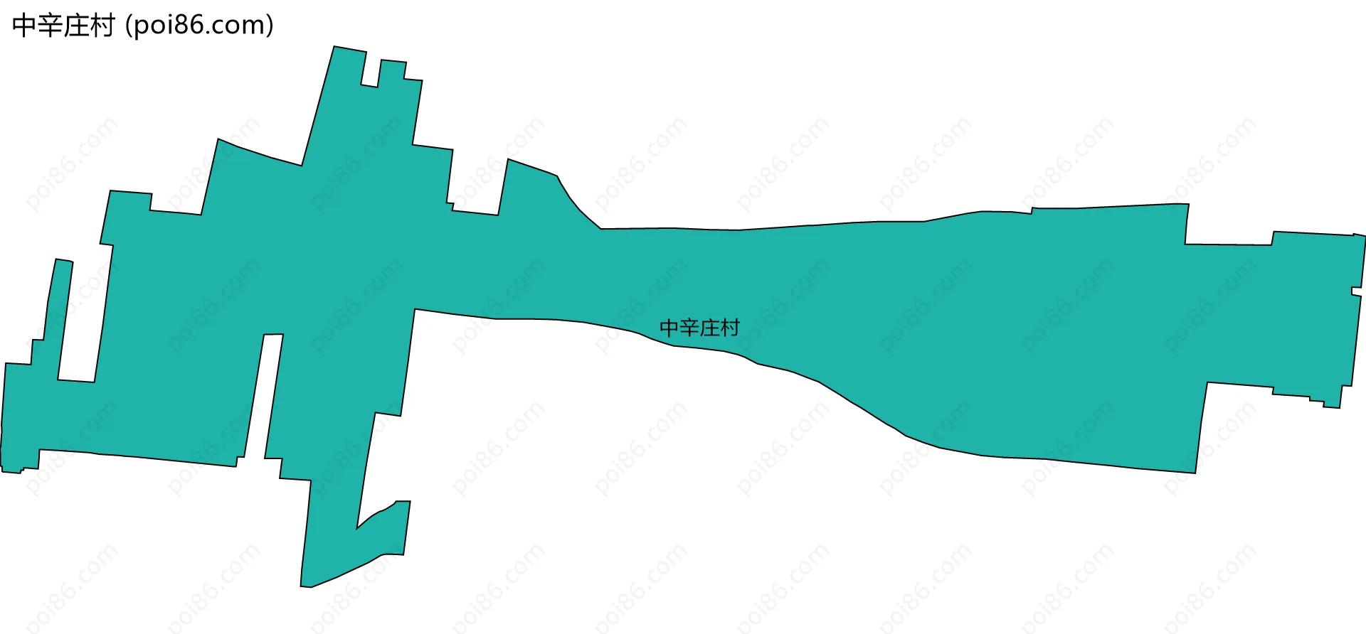 中辛庄村边界地图