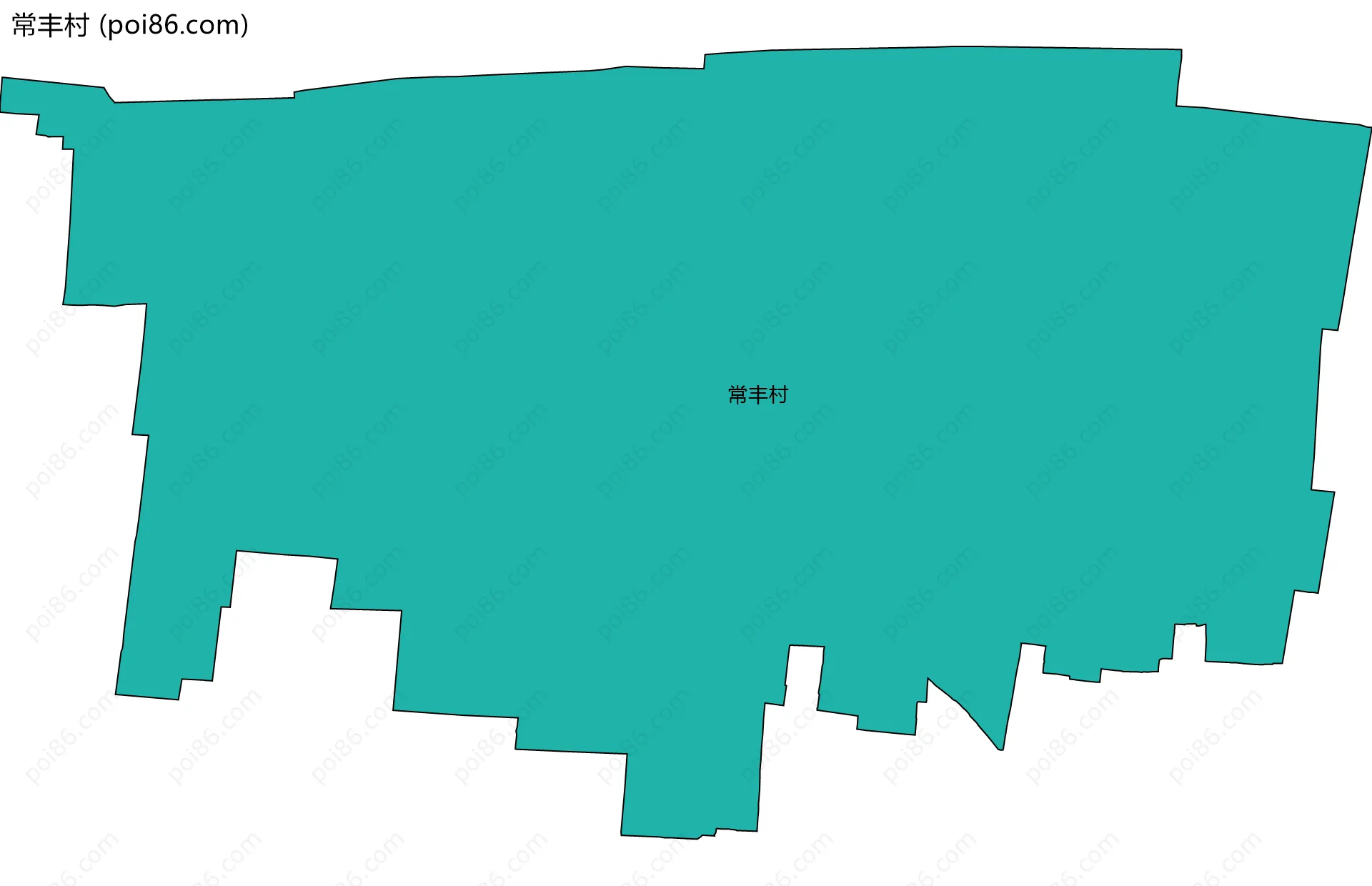 常丰村边界地图