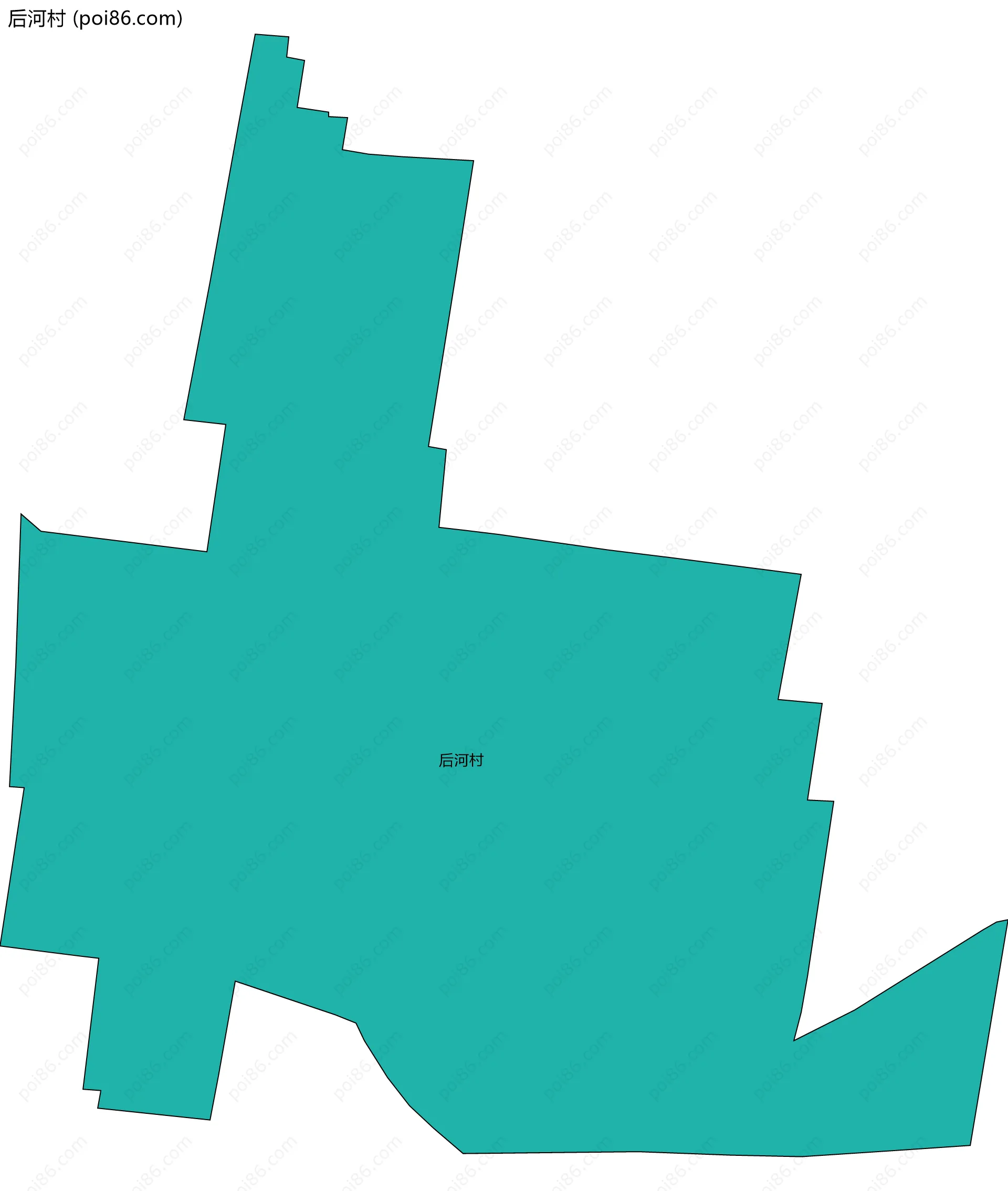 后河村边界地图