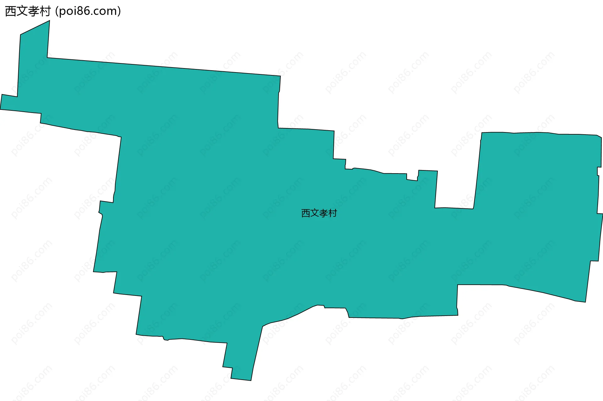 西文孝村边界地图